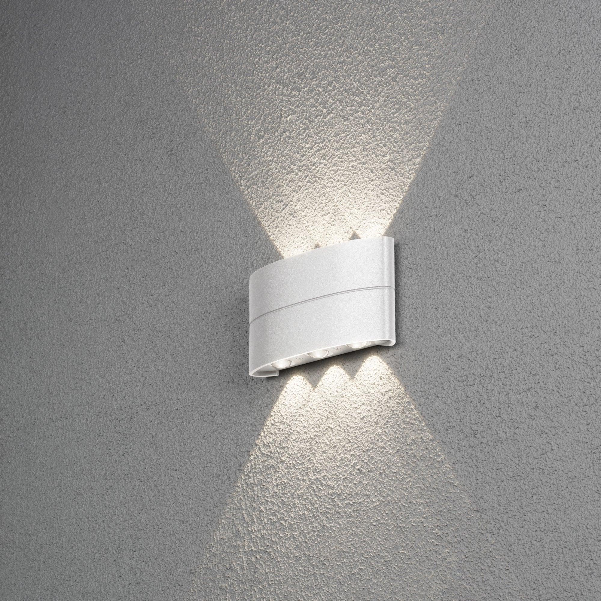 Konstsmide Chieri Rounded LED Wall Light - Matt White