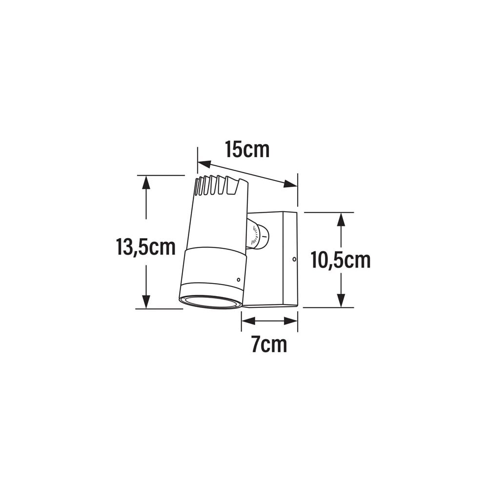 Konstsmide Andria High Power LED Wall Light - Anthracite