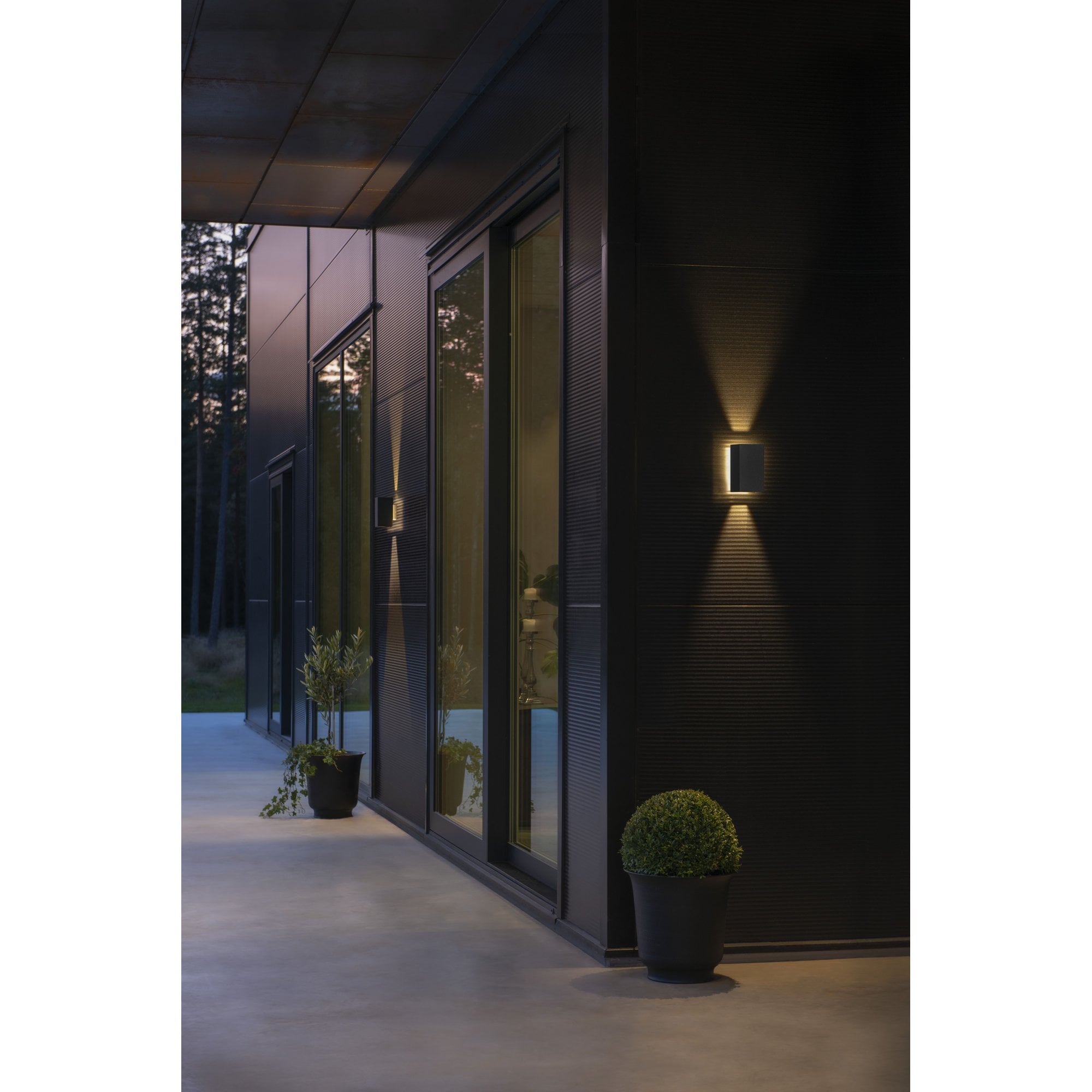 Konstsmide Cremona LED Wall Light with Backlight - Anthracite