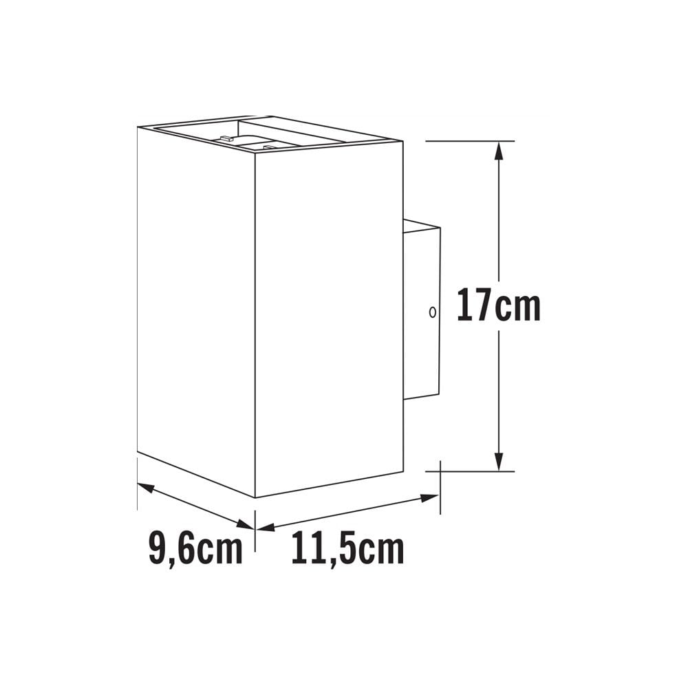 Konstsmide Cremona LED Wall Light with Backlight - Anthracite