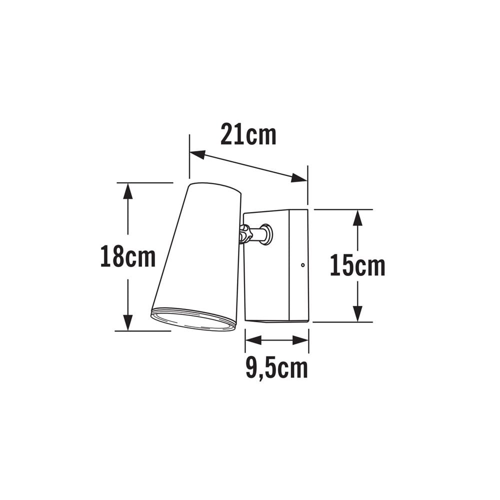 Konstsmide Fano Adjustable Wall Light - Matt White