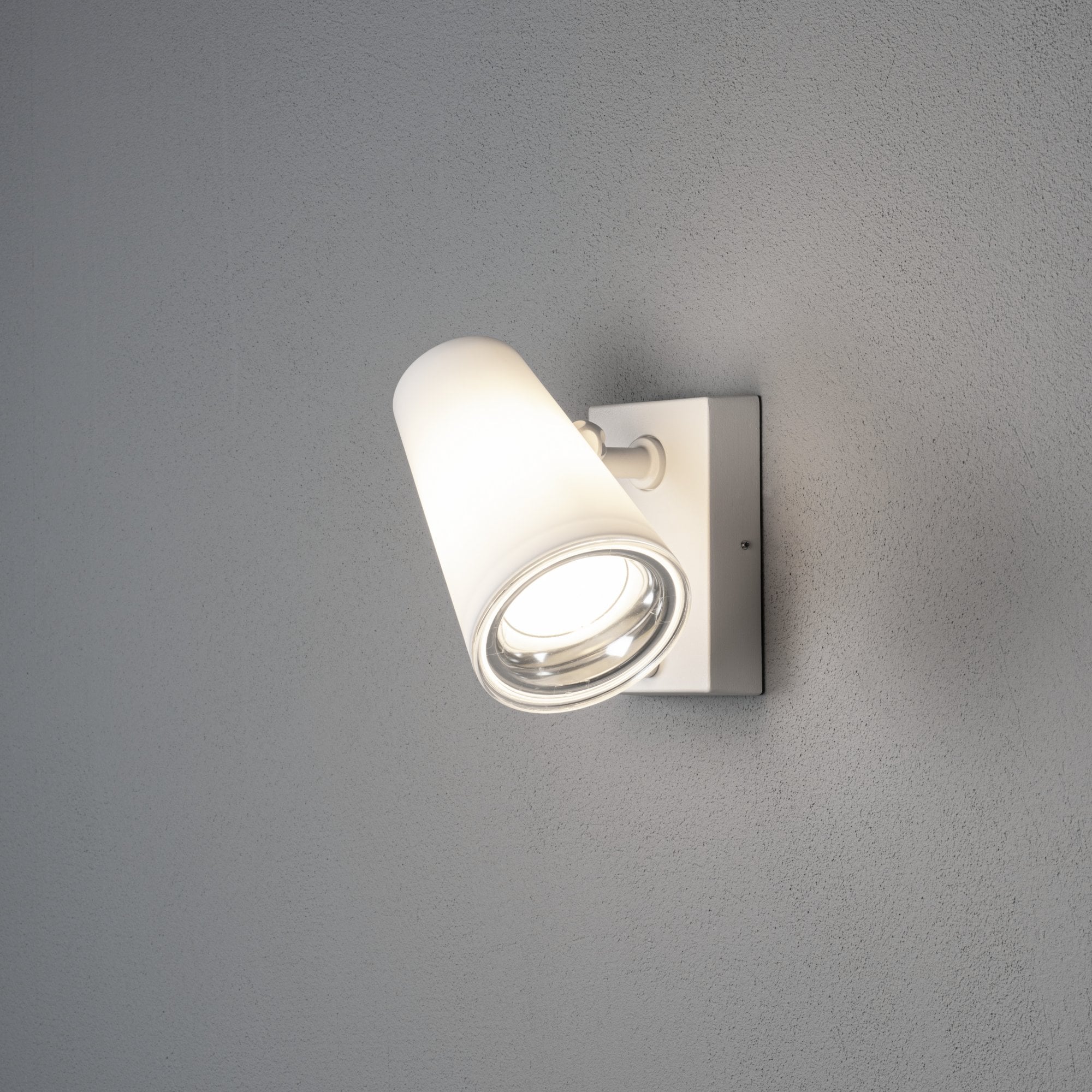 Konstsmide Fano Adjustable Wall Light with PIR - Matt White