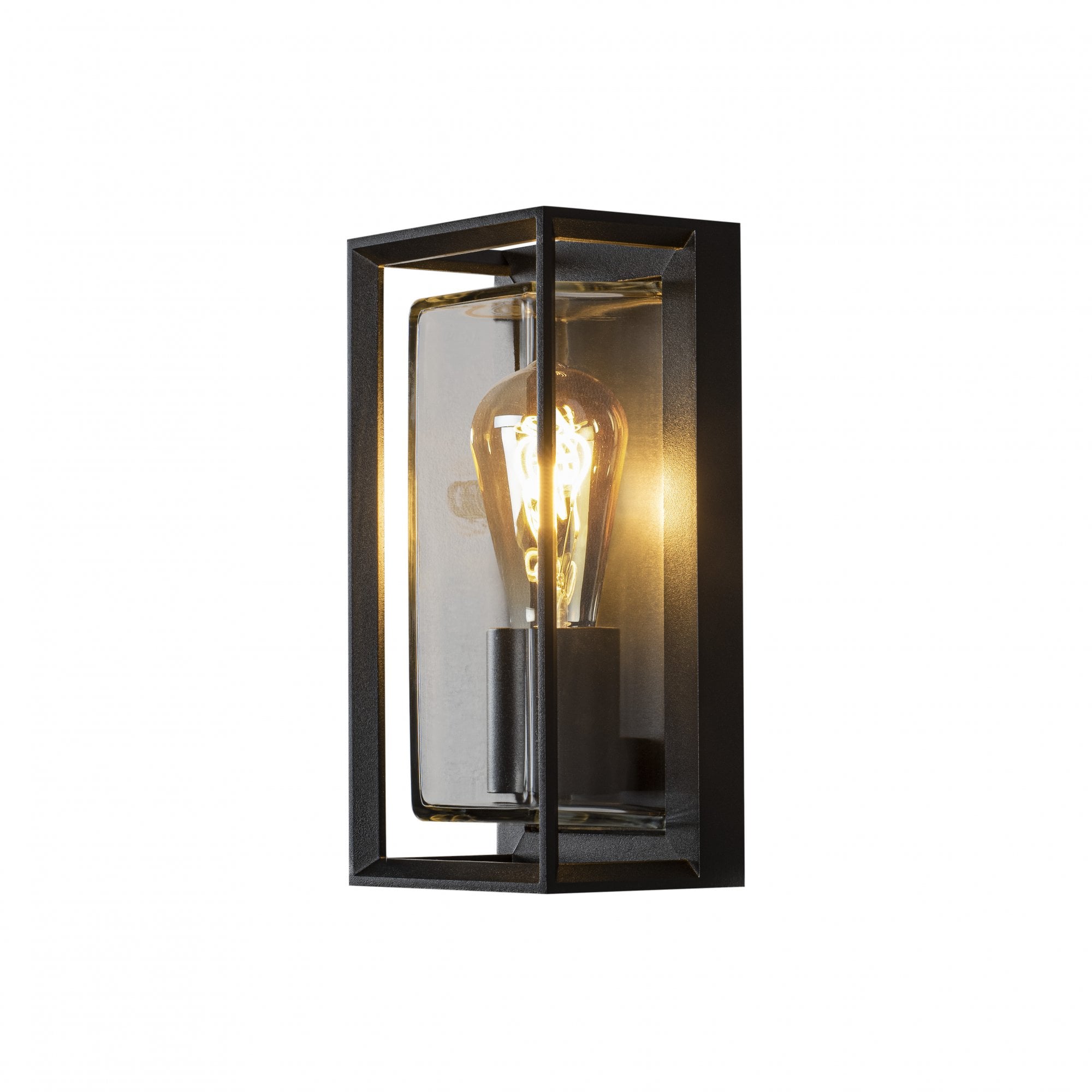 Konstsmide Brindisi Half Lantern - Open Frame - Matt Black