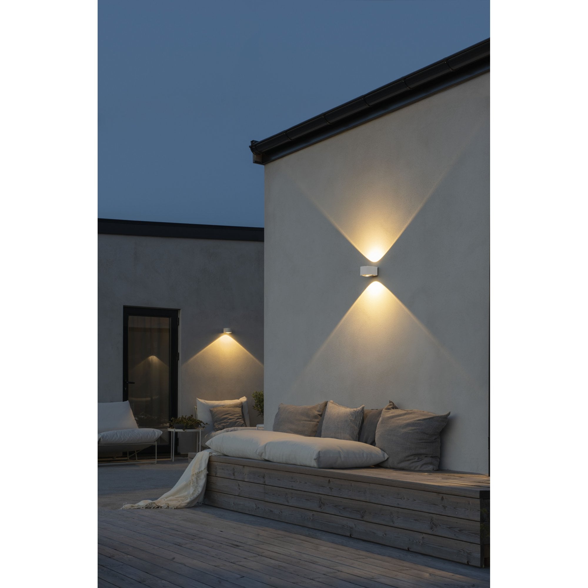 Konstsmide Gela LED Up/Down Wall Light - Matt White