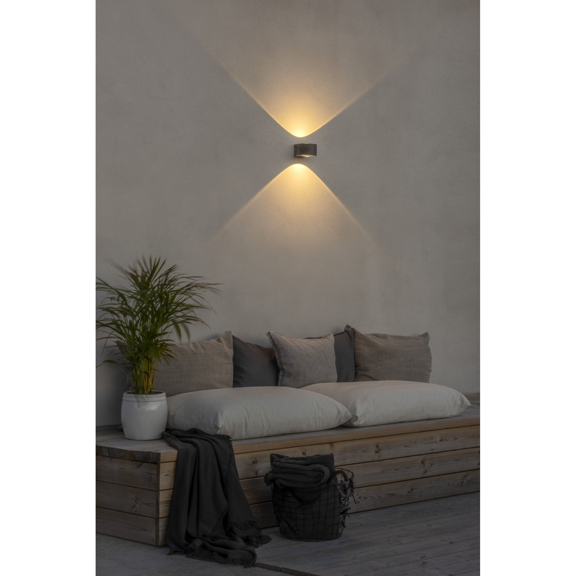 Konstsmide Gela LED Up/Down Wall Light - Anthracite