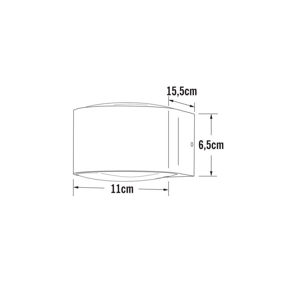 Konstsmide Gela LED Up/Down Wall Light - Anthracite