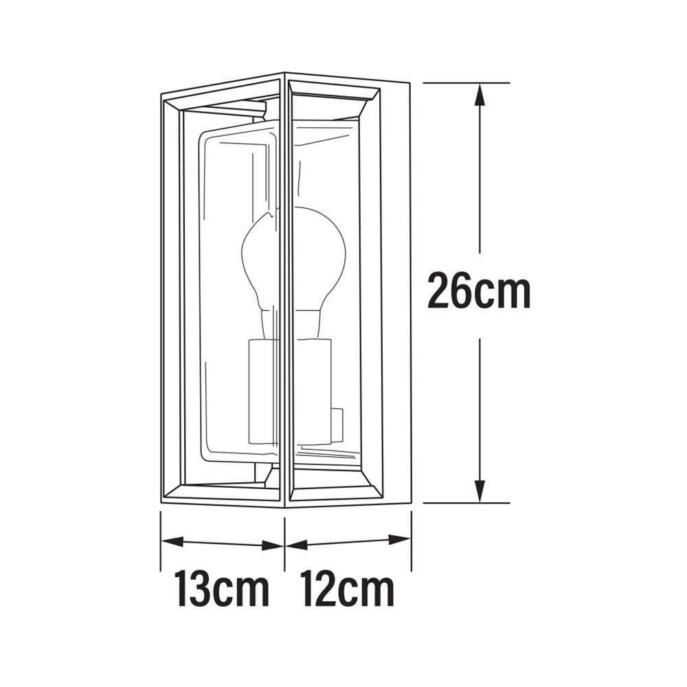 Konstsmide Brindisi Half Lantern with PIR - Matt Black