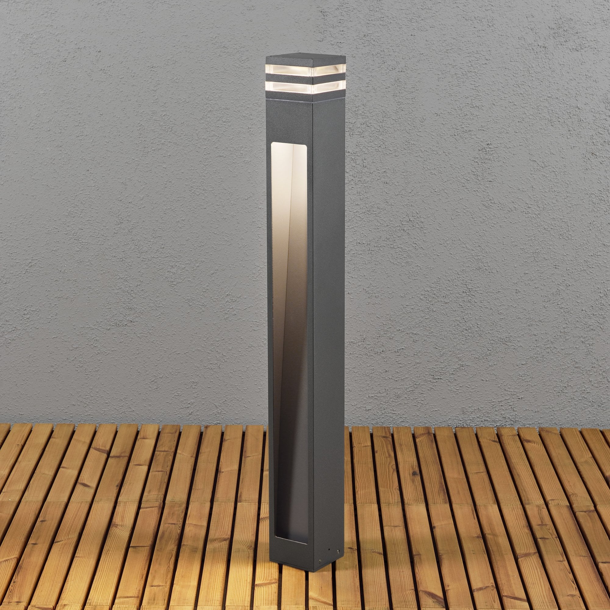 Konstsmide Massa LED Short Post Light - Anthracite