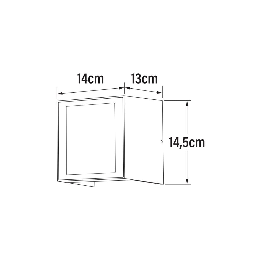 Konstsmide Cremona Square Opal LED Up/Down Wall Light - Anthracite