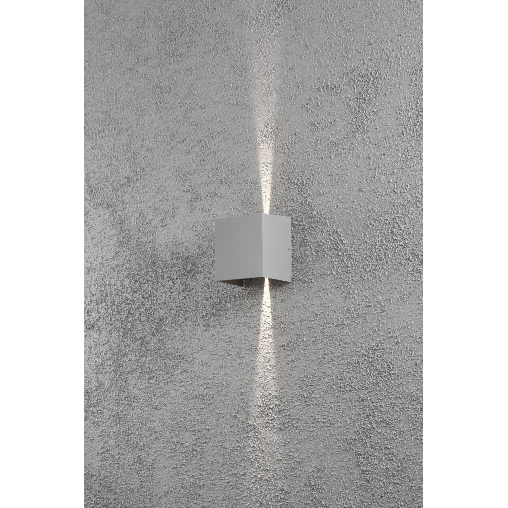 Konstsmide Cremona Square LED Up/Down Wall Light - Aluminium