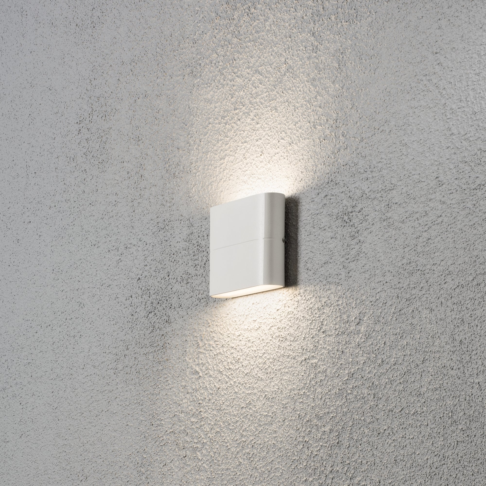 Konstsmide Chieri Narrow 9cm Oblong LED Wall Light - Matt White