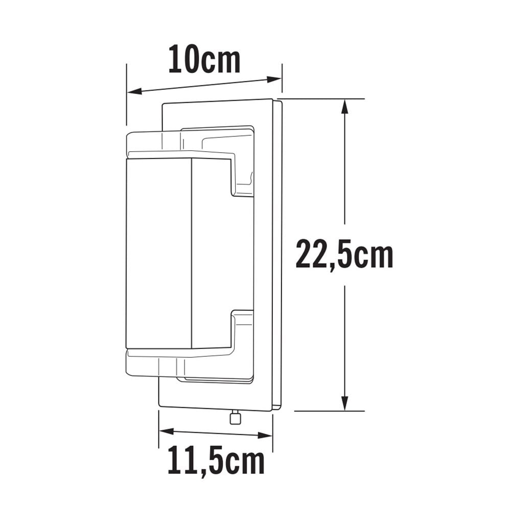 Konstsmide Potenza Up/Down Backplate Wall Light - Matt White