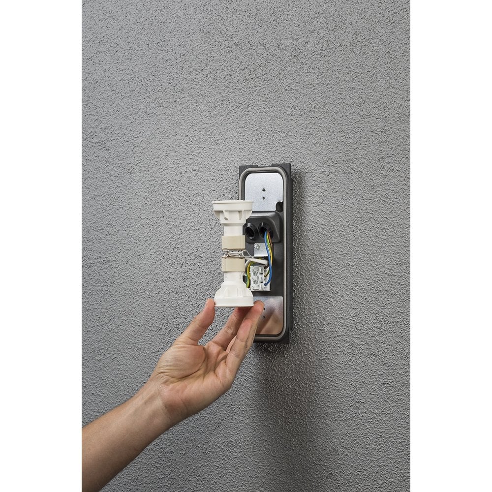 Konstsmide Potenza Up/Down Backplate Wall Light - Anthracite