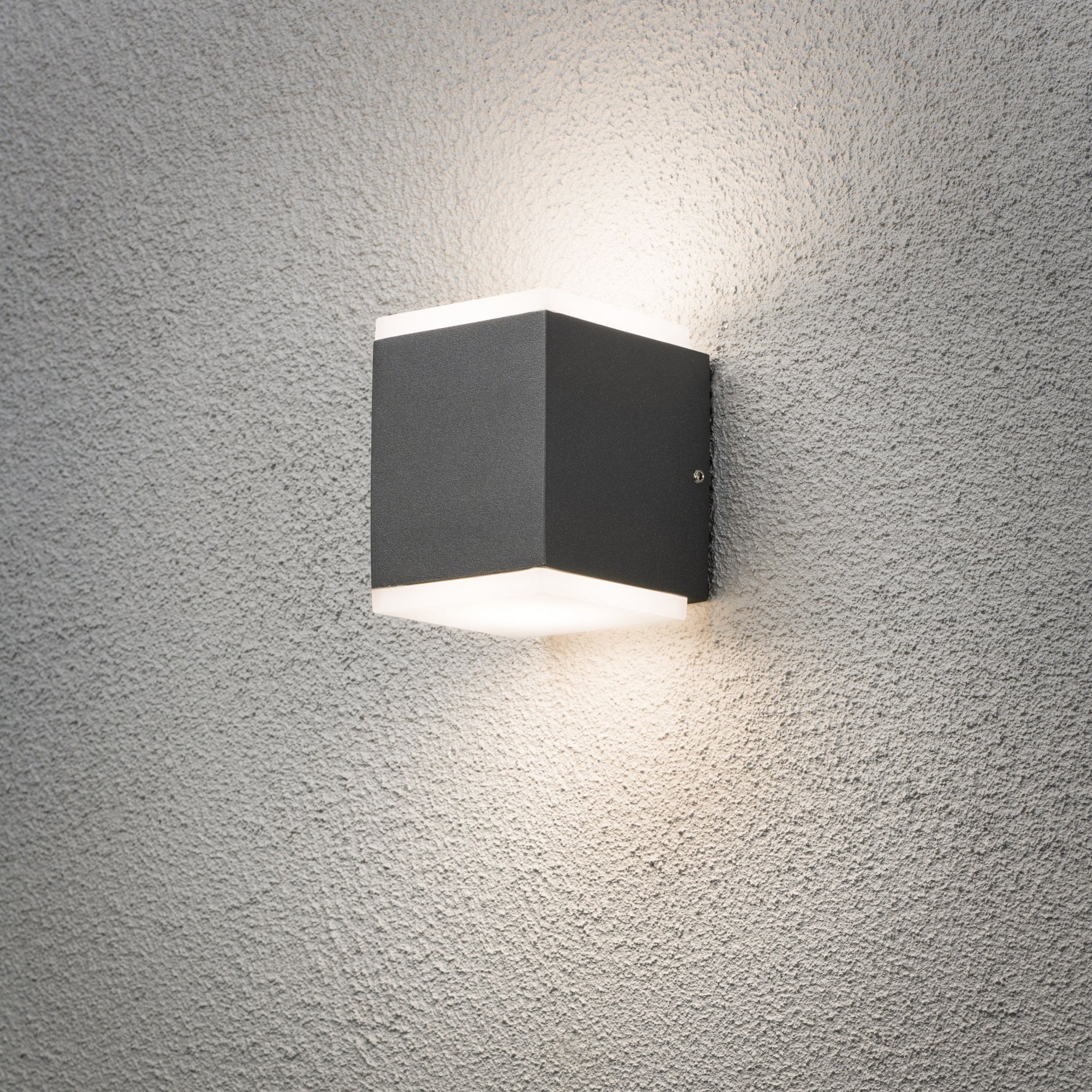 Konstsmide Monza Wide LED Up/Down Wall Light - Anthracite