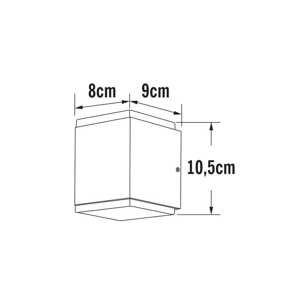 Konstsmide Monza Wide LED Up/Down Wall Light - Anthracite
