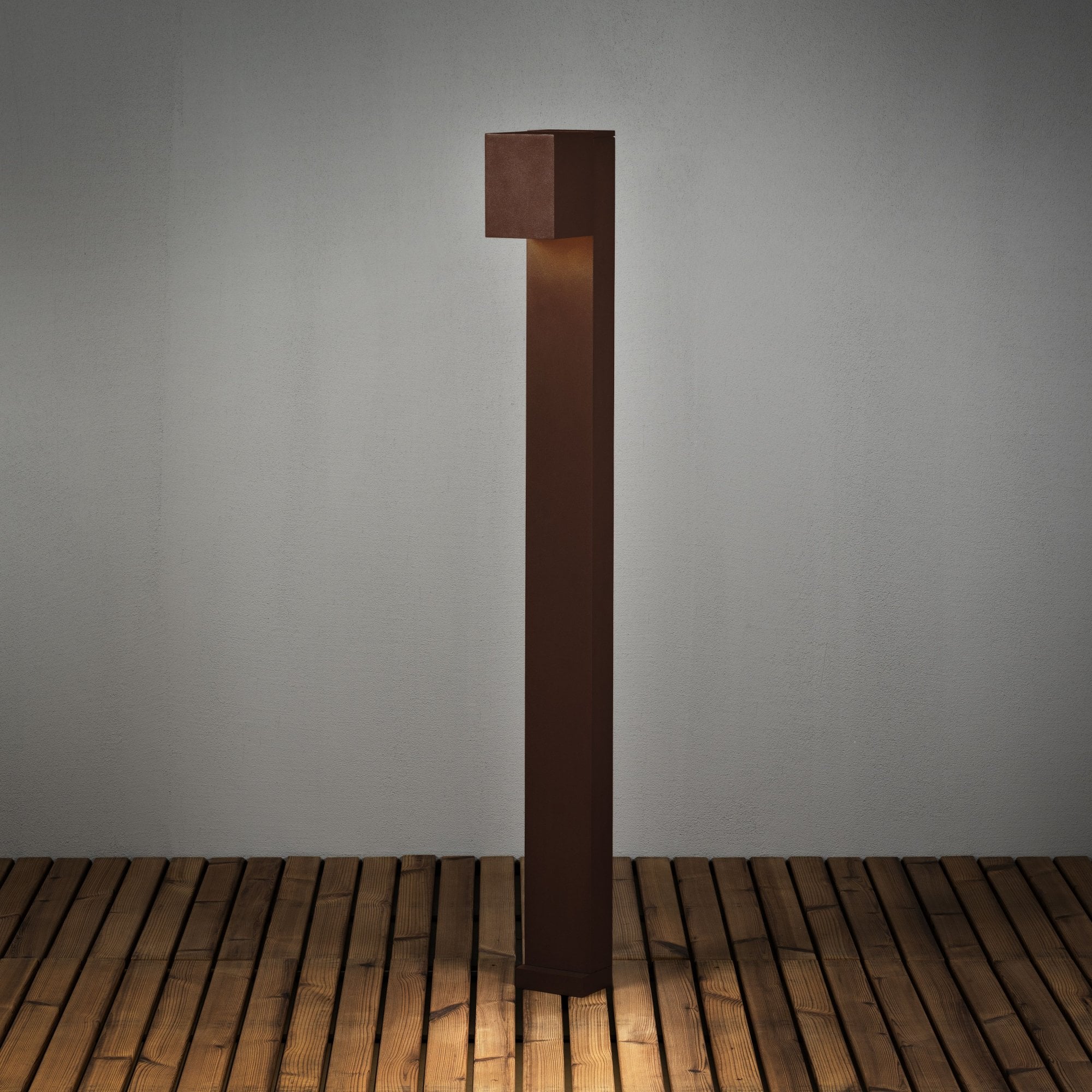 Konstsmide Cremona LED Short Post Light - Rust