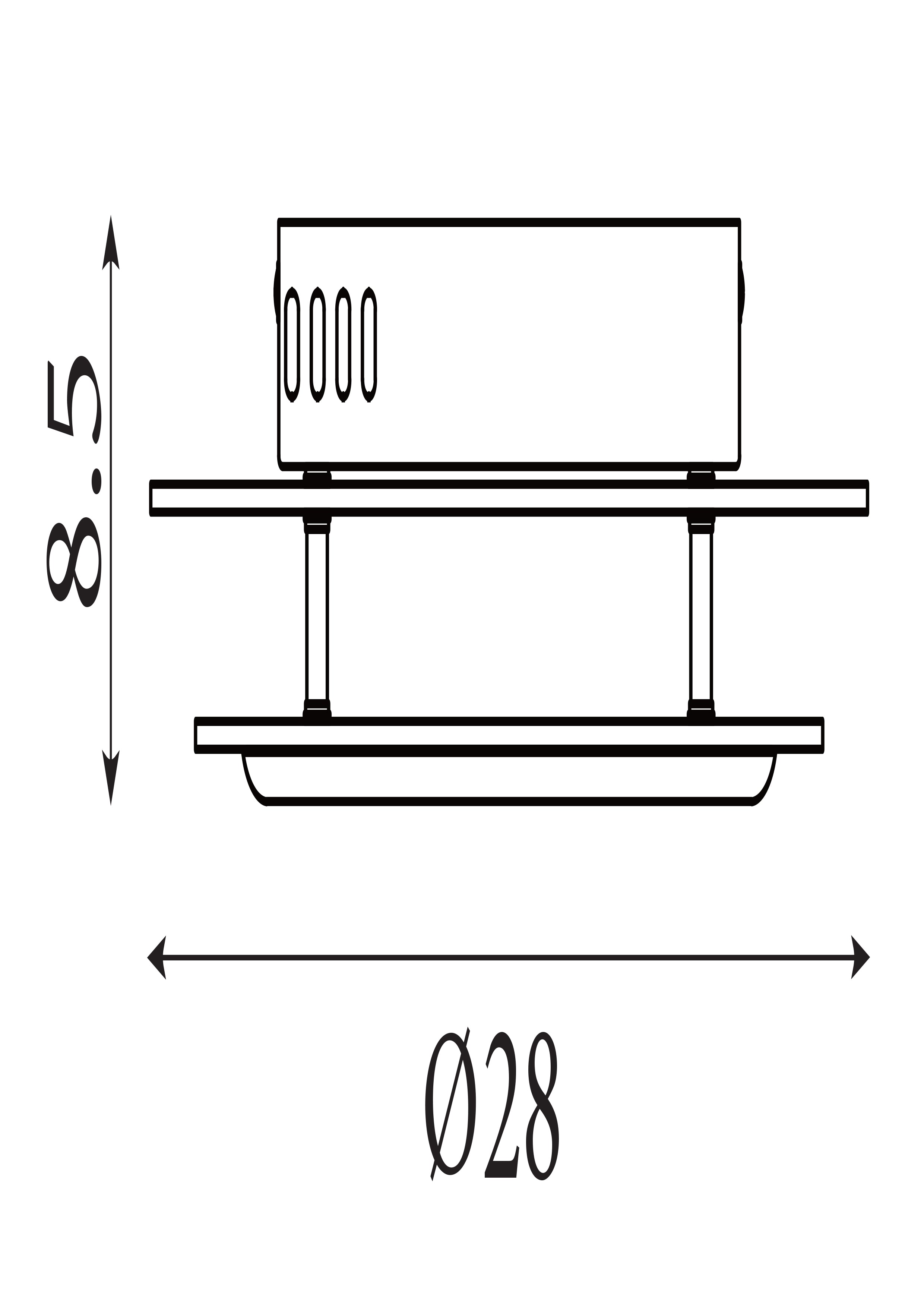 Searchlight Viola Chrome LED Flush Light With Crystal Centre Decoration