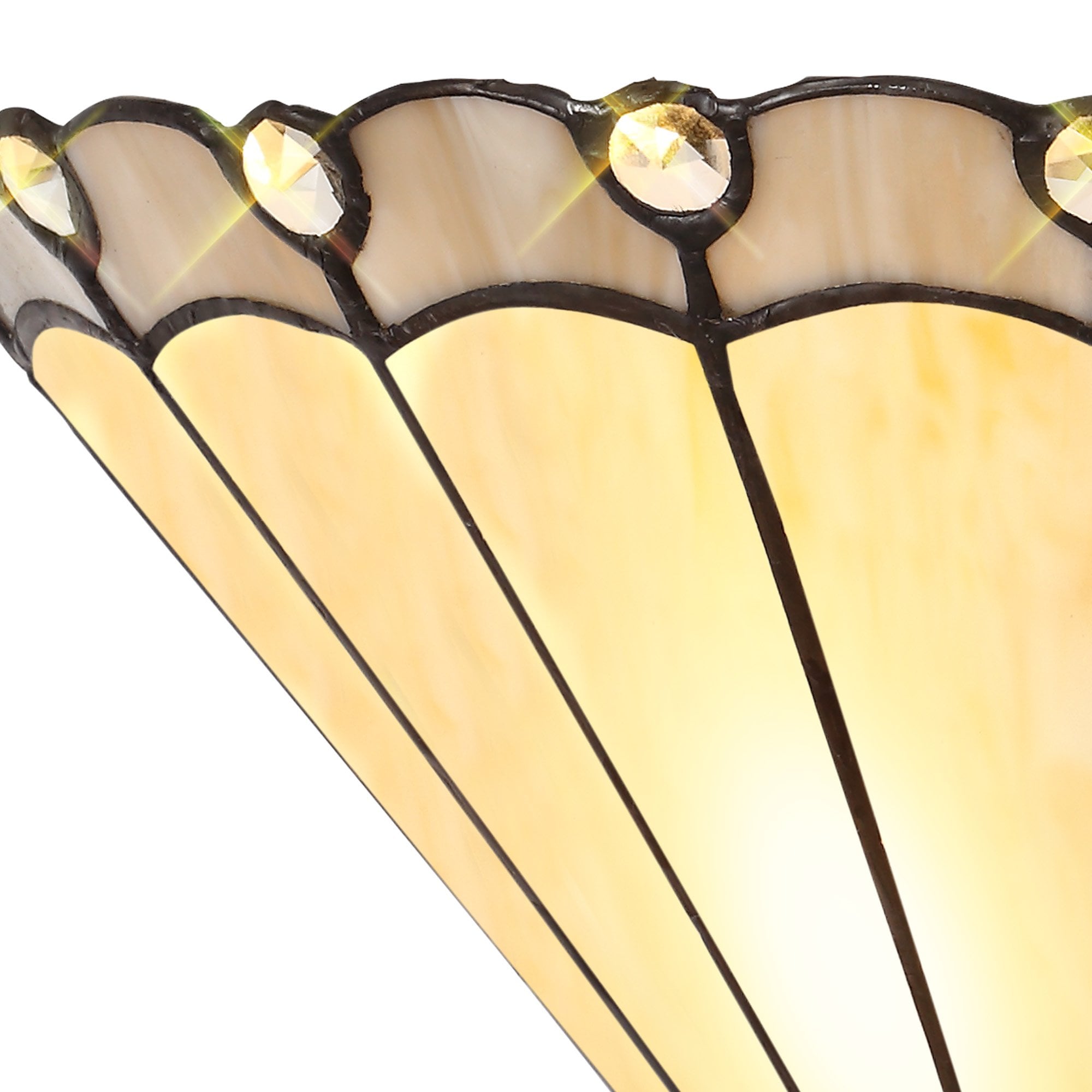 Fabula Amberley Tiffany Wall Lamp - Grey & Cream