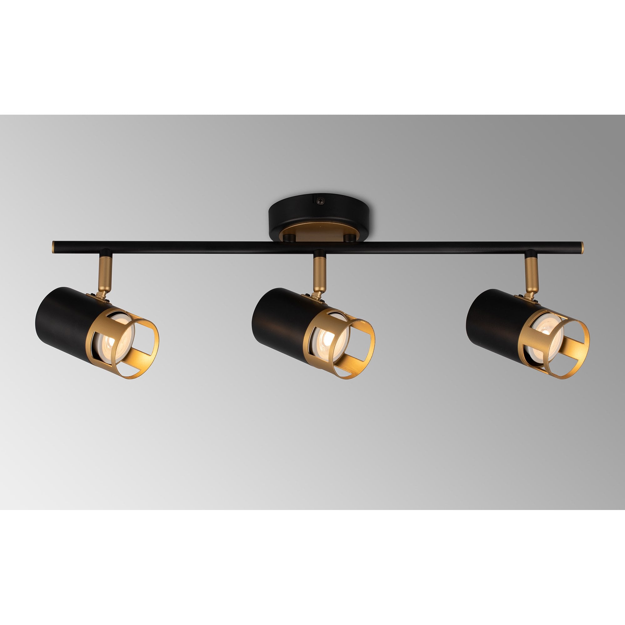 Fabula Amesbury 3 Light Linear Bar Spotlight - Black & Painted Gold
