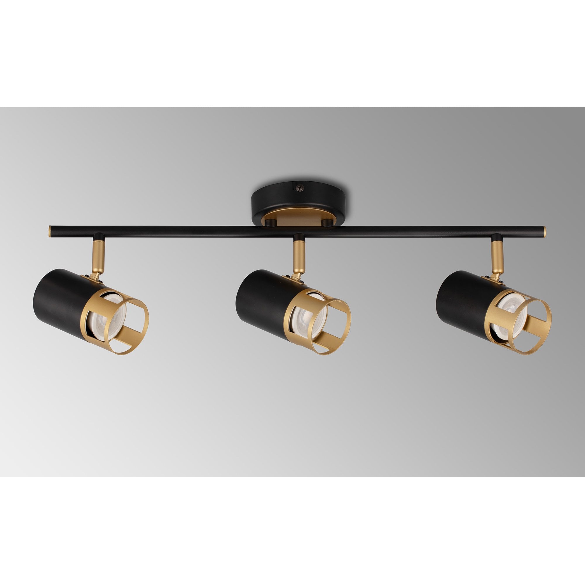 Fabula Amesbury 3 Light Linear Bar Spotlight - Black & Painted Gold