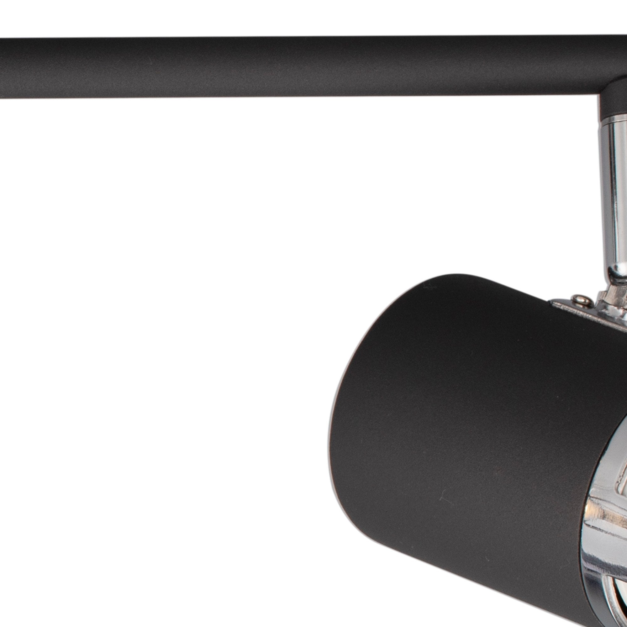 Fabula Amesbury 3 Light Linear Bar Spotlight - Graphite & Polished Chrome