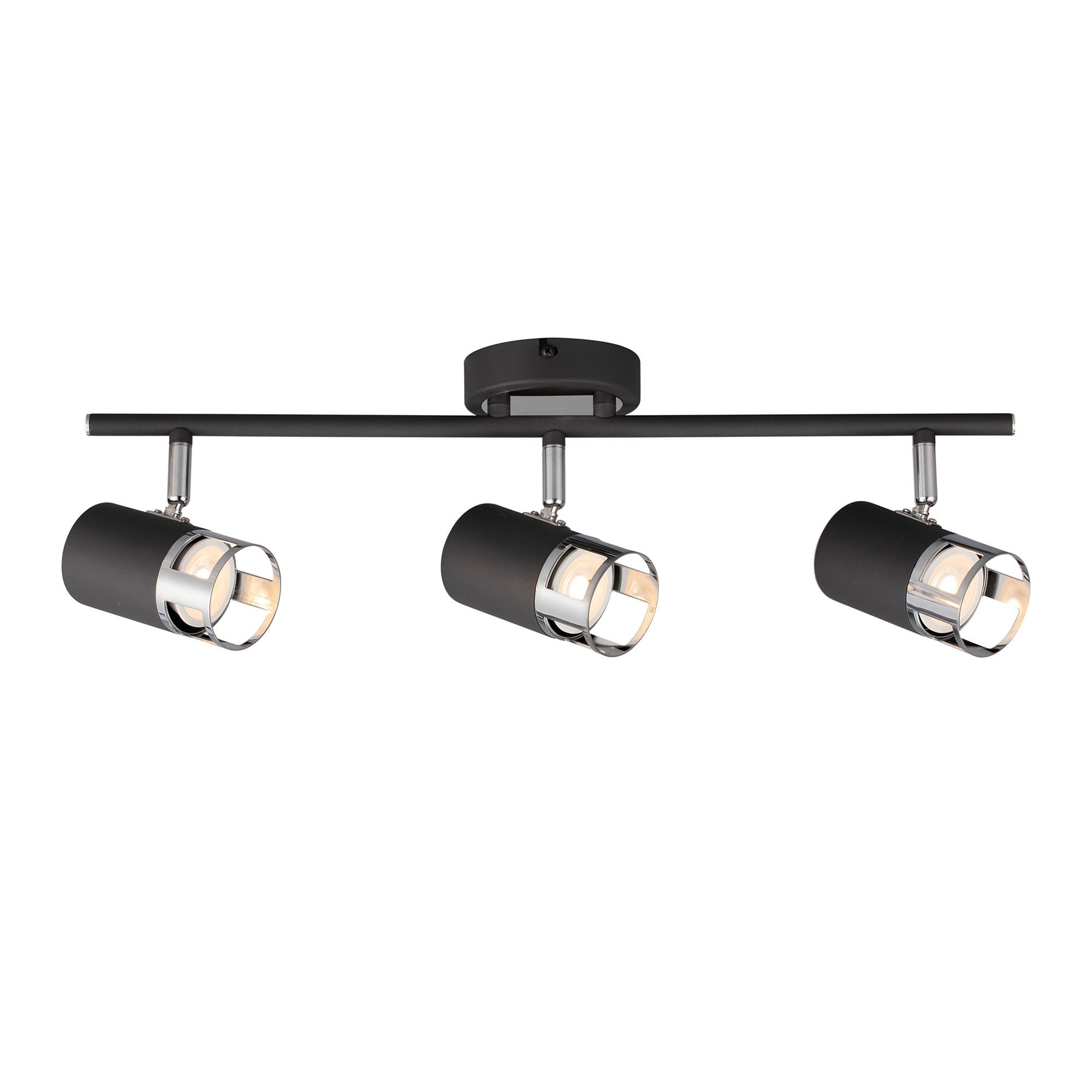 Fabula Amesbury 3 Light Linear Bar Spotlight - Graphite & Polished Chrome