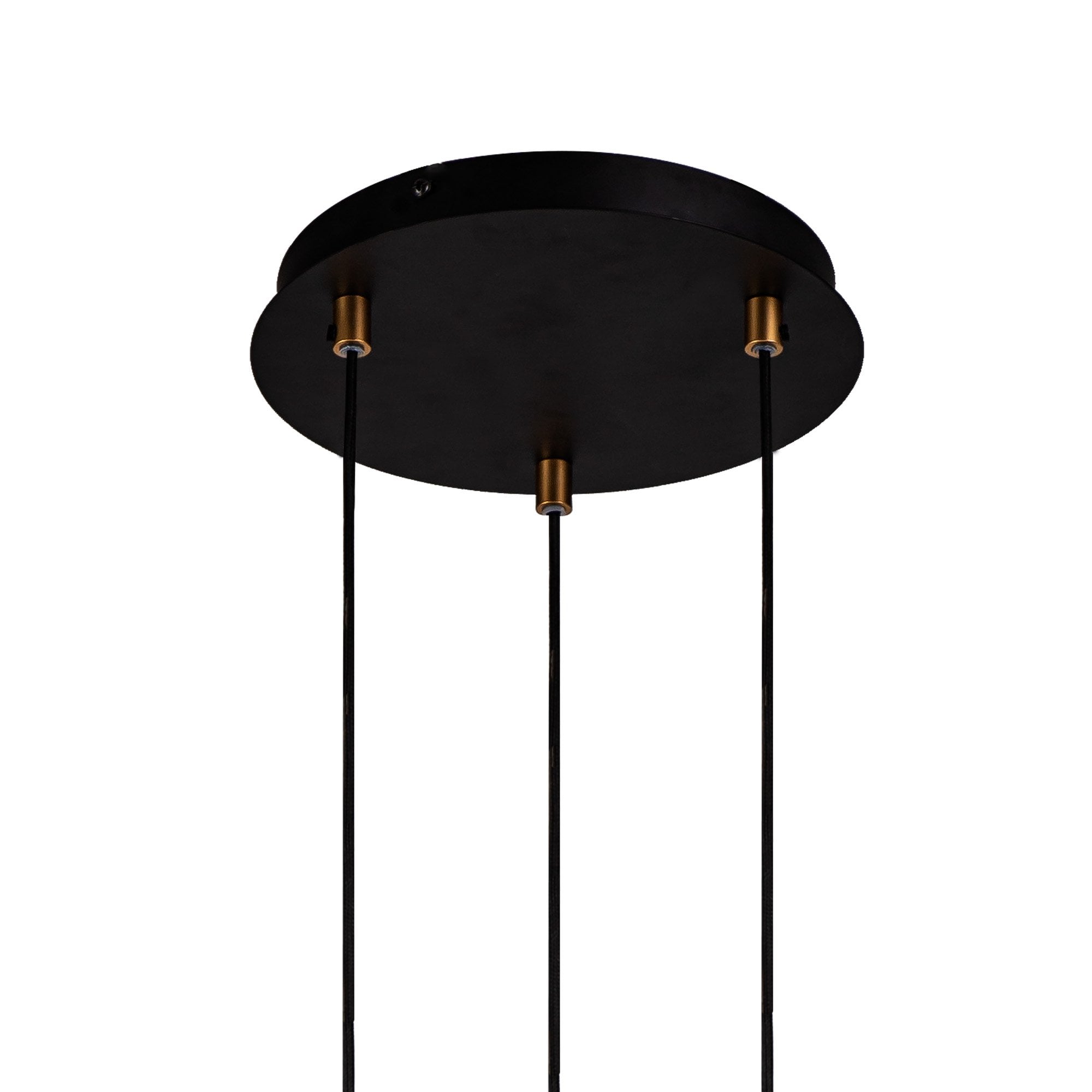 Fabula Amesbury 3 Light Round Pendant - Black & Painted Gold