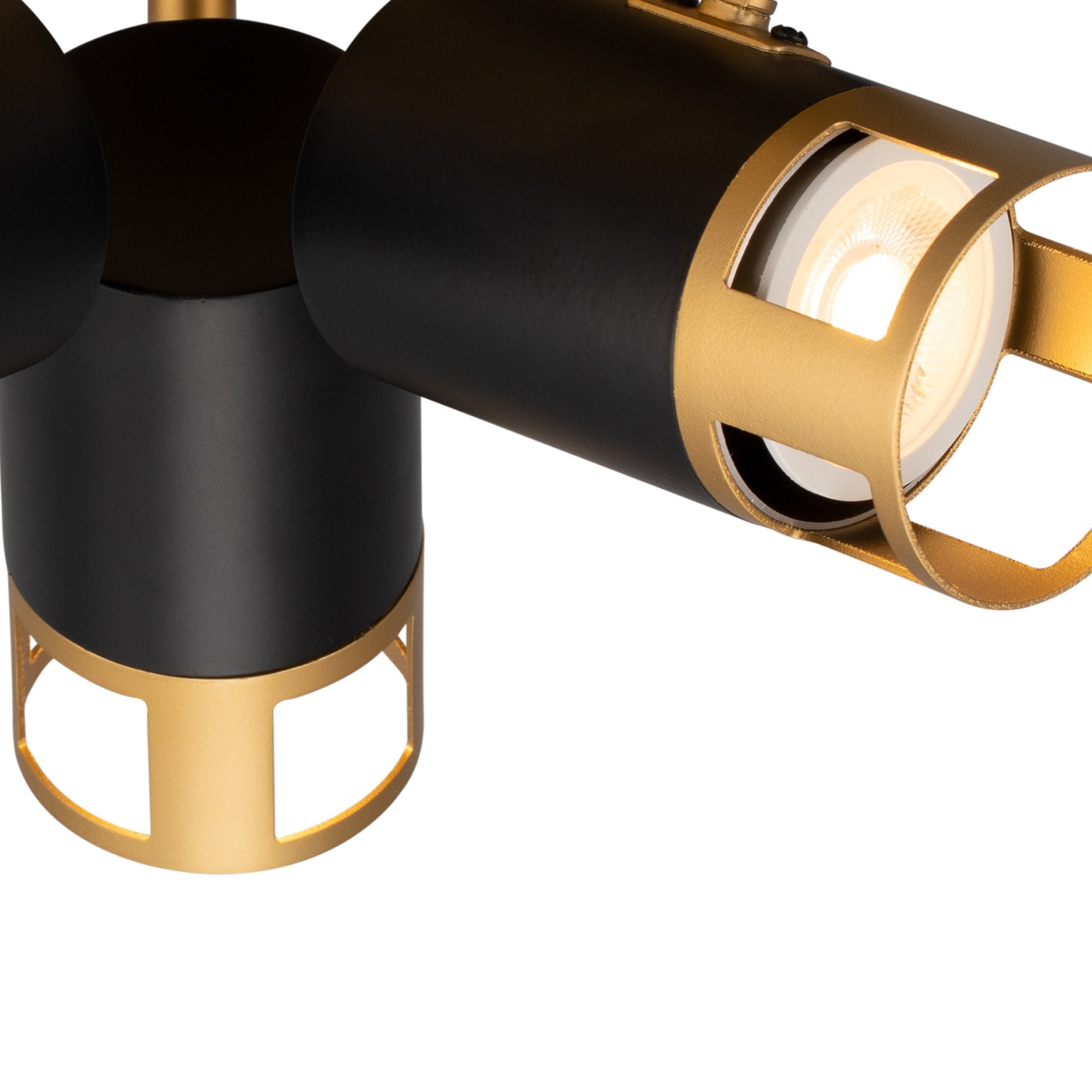 Fabula Amesbury 3 Light Round Spotlight - Black & Painted Gold