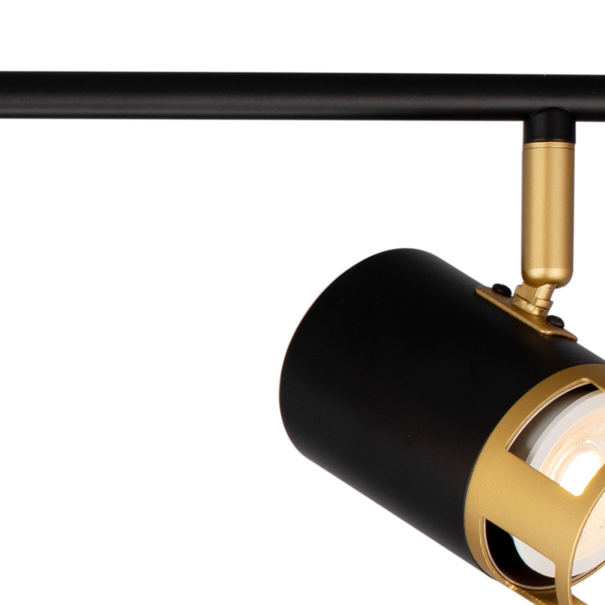 Fabula Amesbury 4 Light Linear Bar Spotlight - Black & Painted Gold
