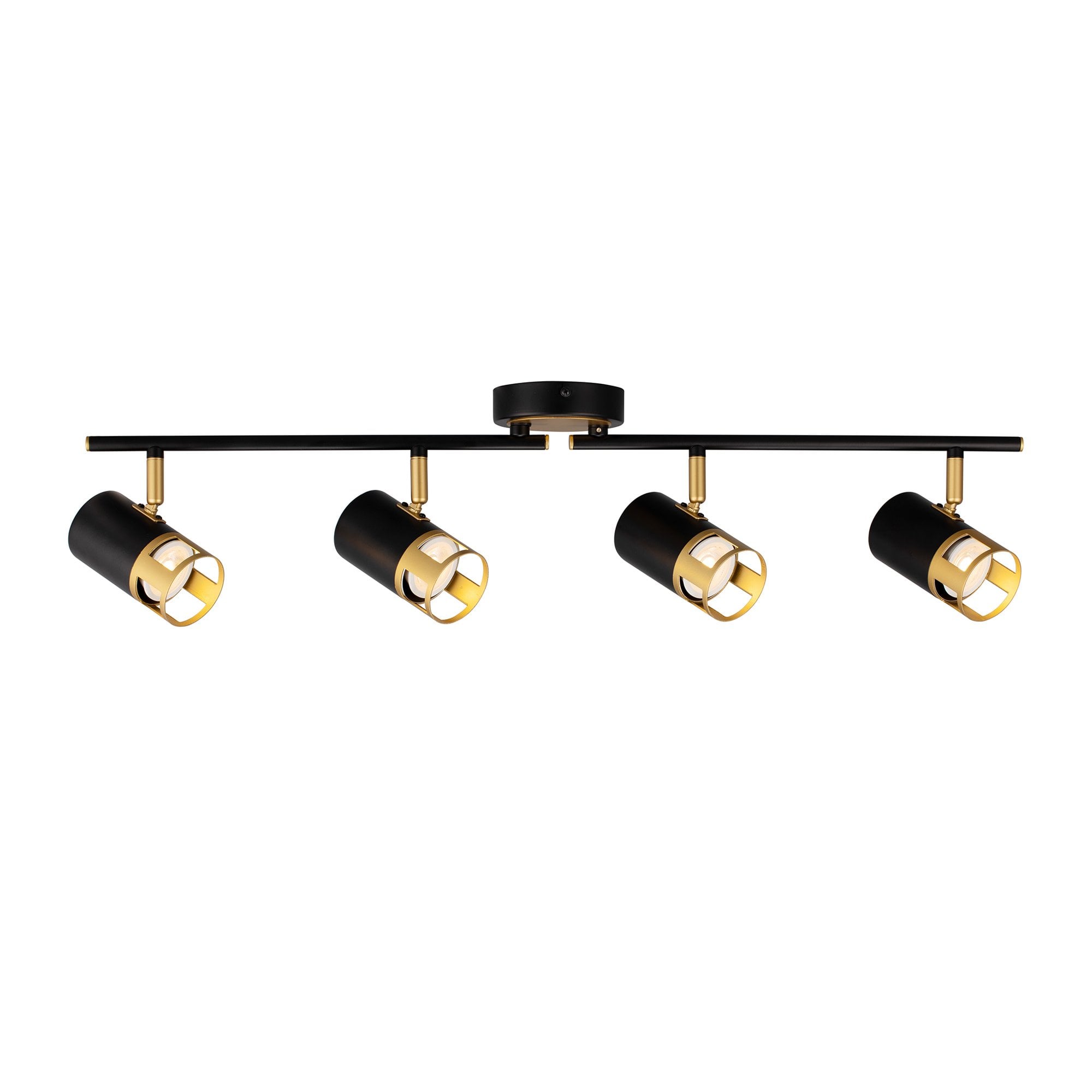 Fabula Amesbury 4 Light Linear Bar Spotlight - Black & Painted Gold