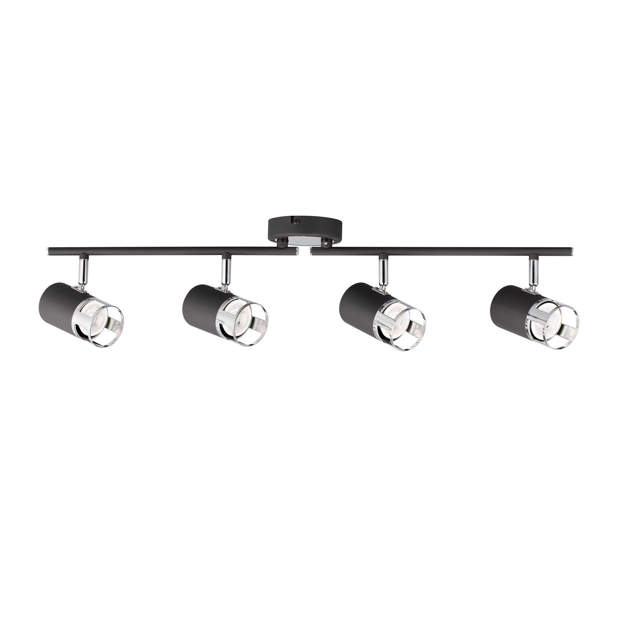 Fabula Amesbury 4 Light Linear Bar Spotlight - Graphite & Polished Chrome