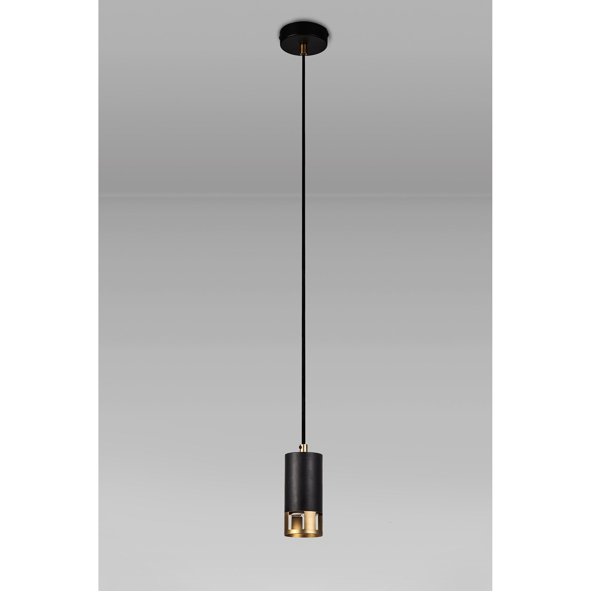 Fabula Amesbury Single Pendant - Black & Painted Gold