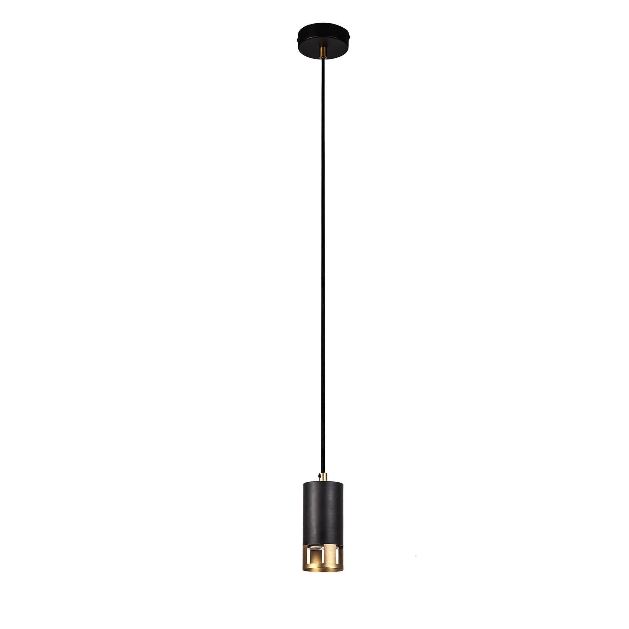 Fabula Amesbury Single Pendant - Black & Painted Gold