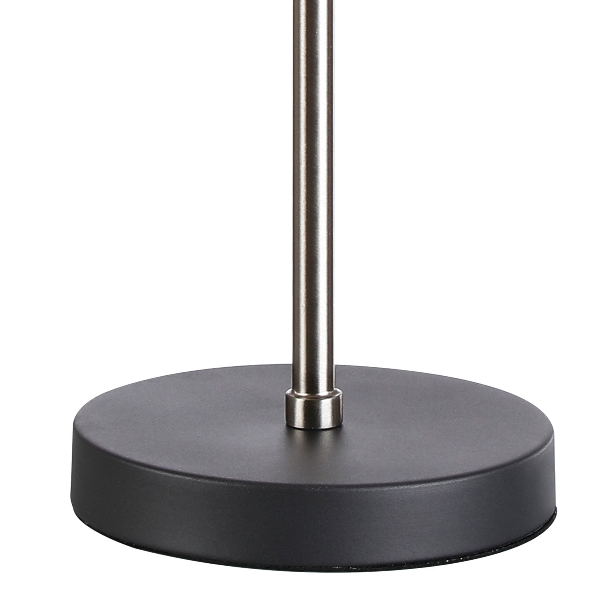 Fabula Appleby 2 Light Table Lamp - Graphite, Satin Nickel & Smoke Glass