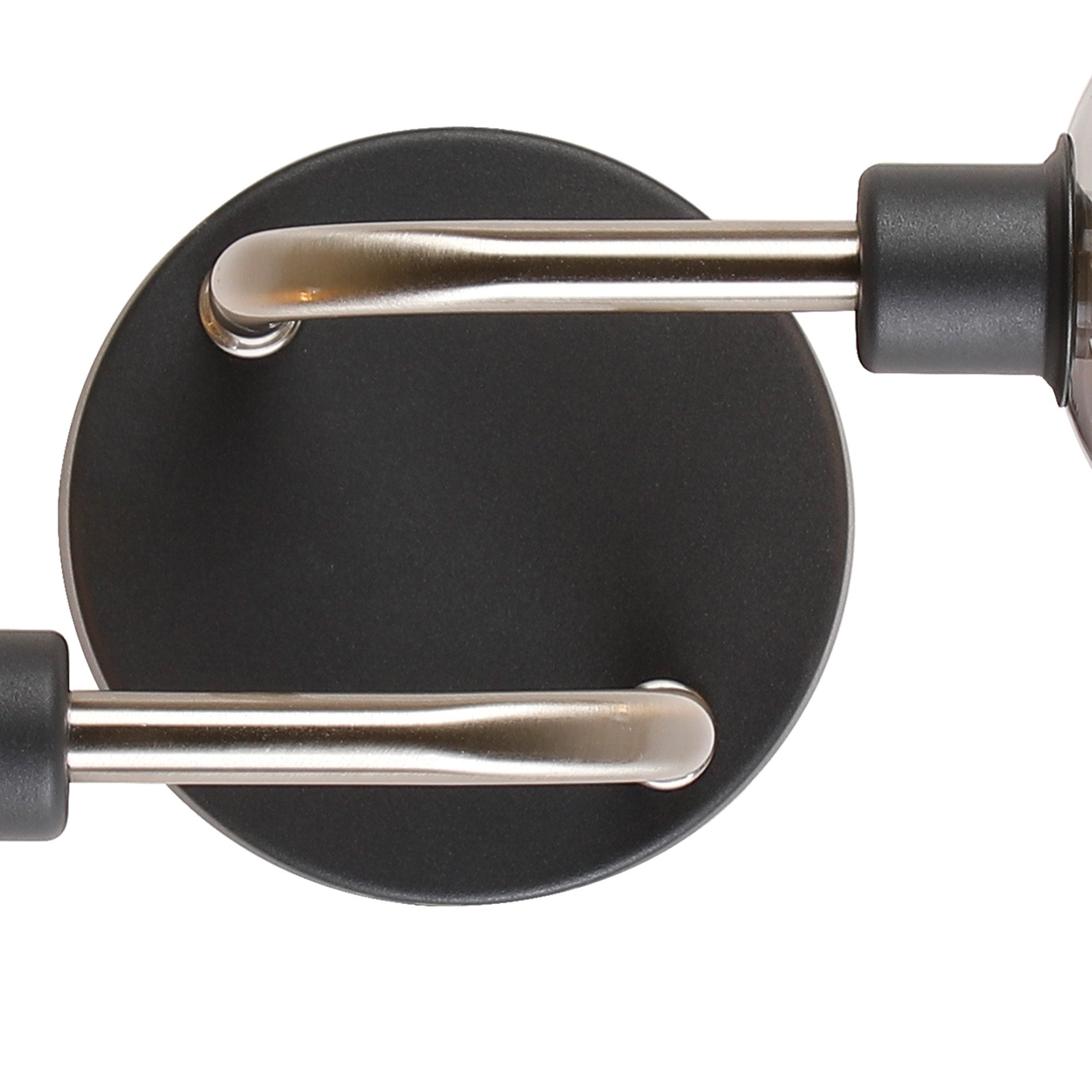 Fabula Appleby 2 Light Wall Lamp - Graphite, Satin Nickel & Smoke Glass