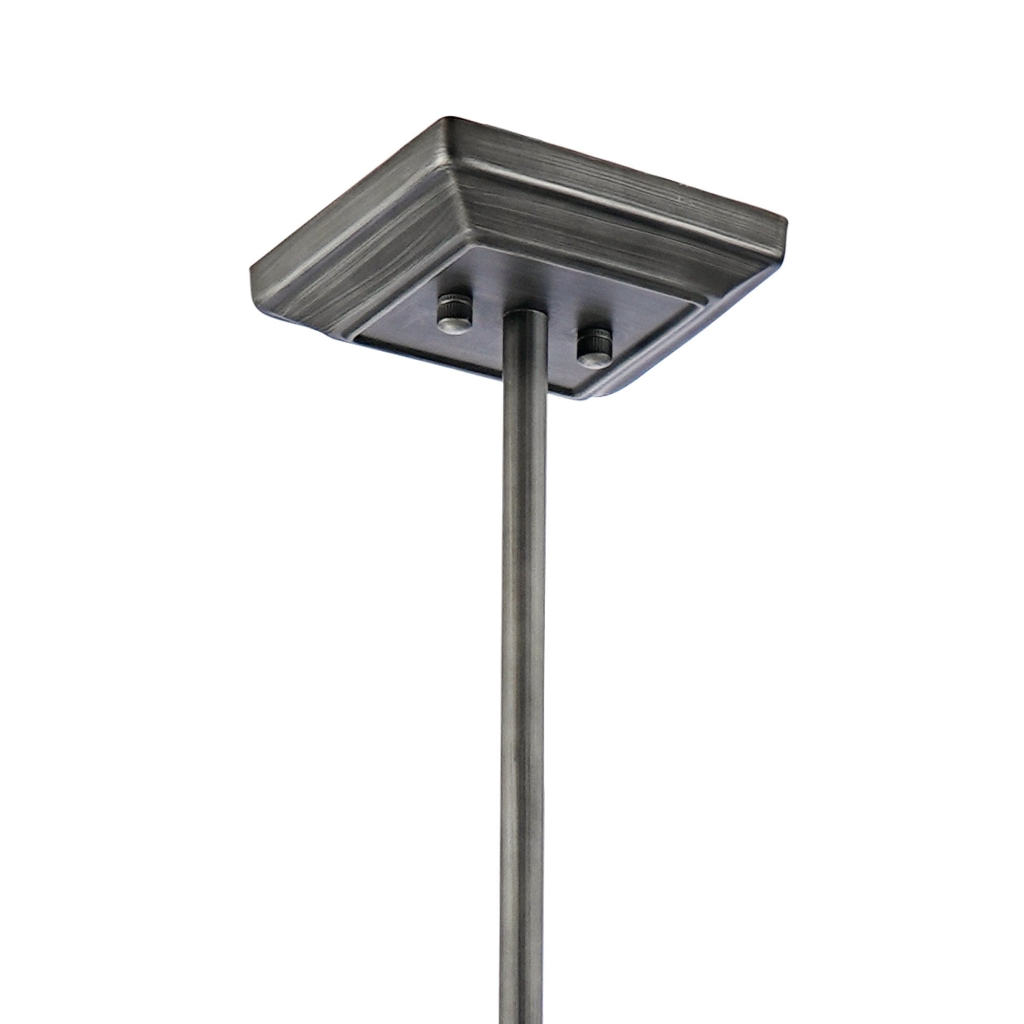 Fabula Arabia 6 Light Fixed Pendant/Semi-Flush Light - Pewter, Clear & Grain Glass