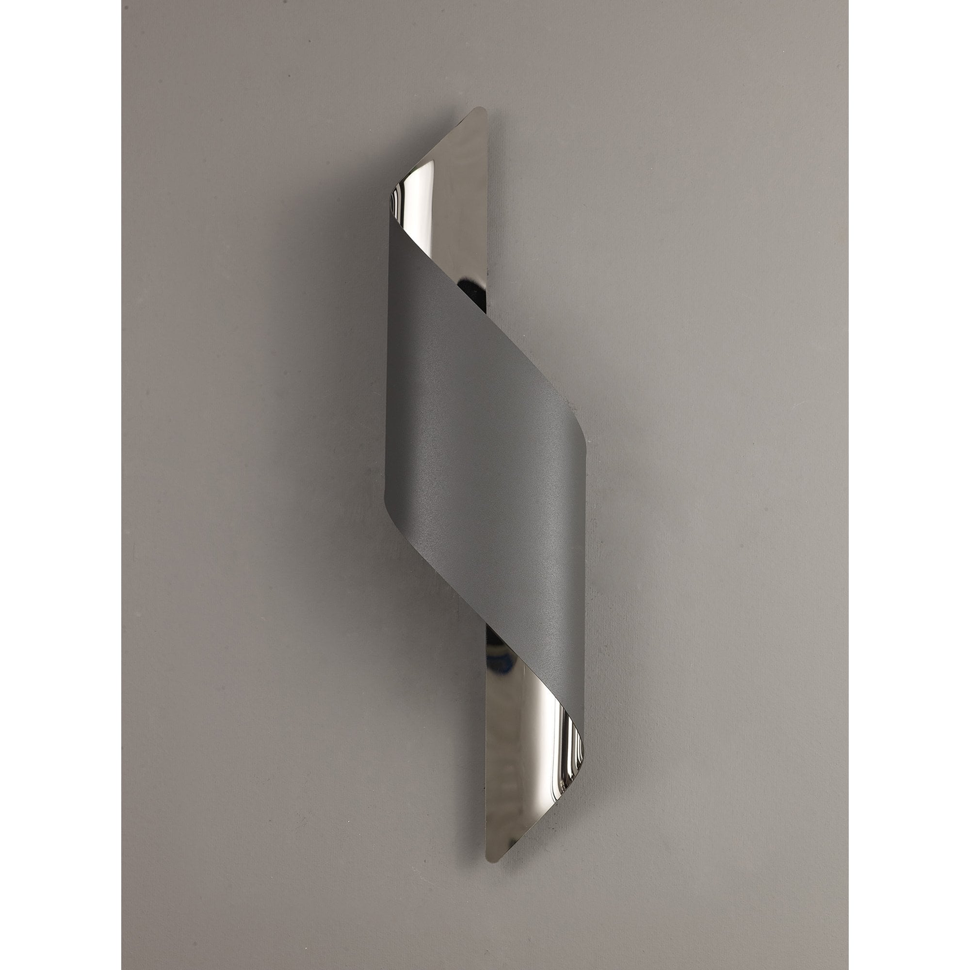 Fabula Barrington Large LED Wall Lamp - Anthracite & Polished Chrome