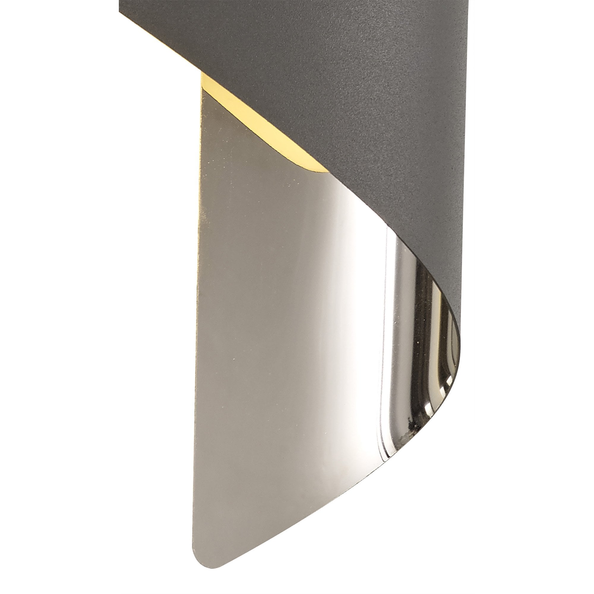 Fabula Barrington Small LED Wall Lamp - Anthracite & Polished Chrome