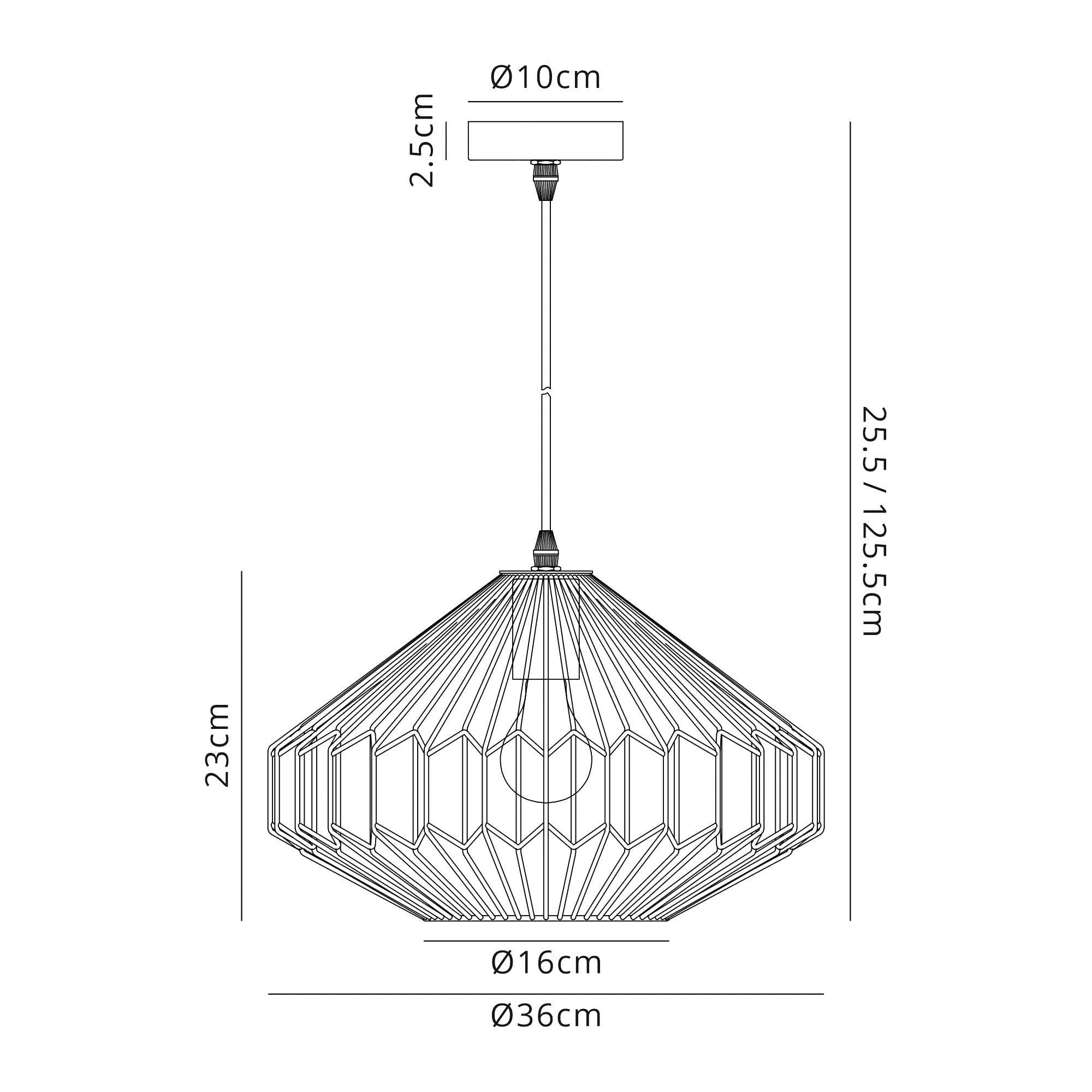 Fabula Beatrice Medium Pendant - Antique Copper & Black