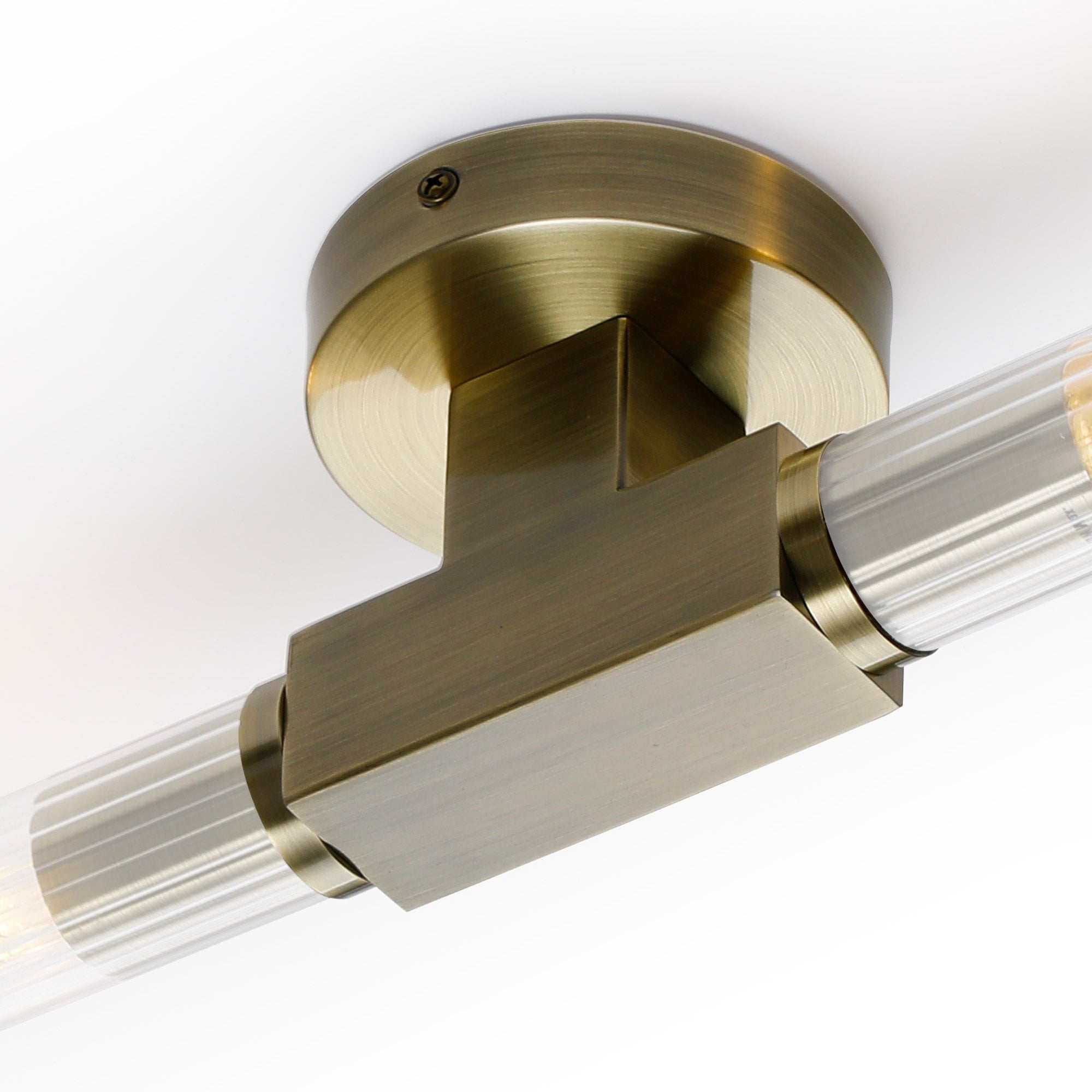 Fabula Beech Tree 2 Light Flush Light - Antique Brass - IP44