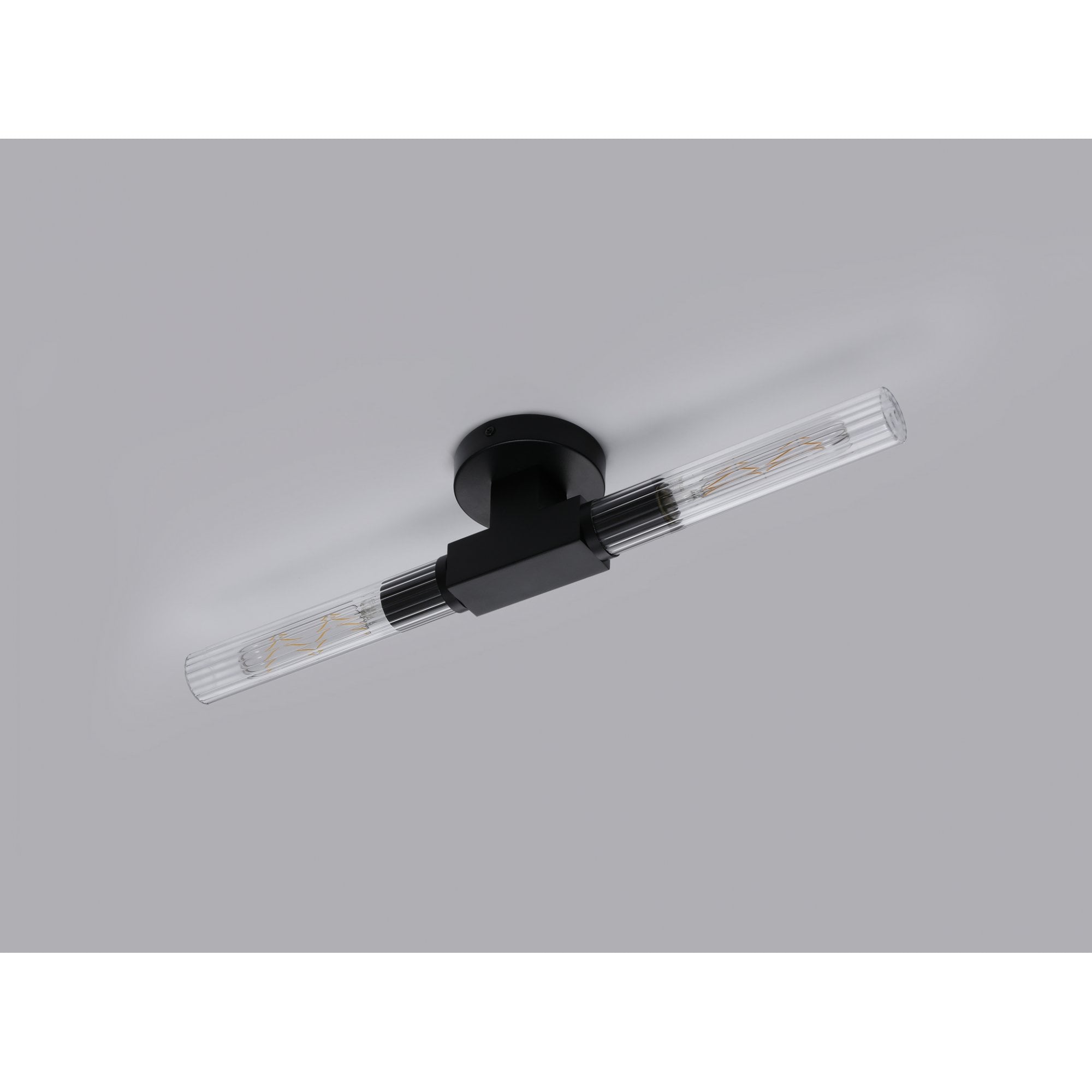 Fabula Beech Tree 2 Light Flush Light - Satin Black - IP44