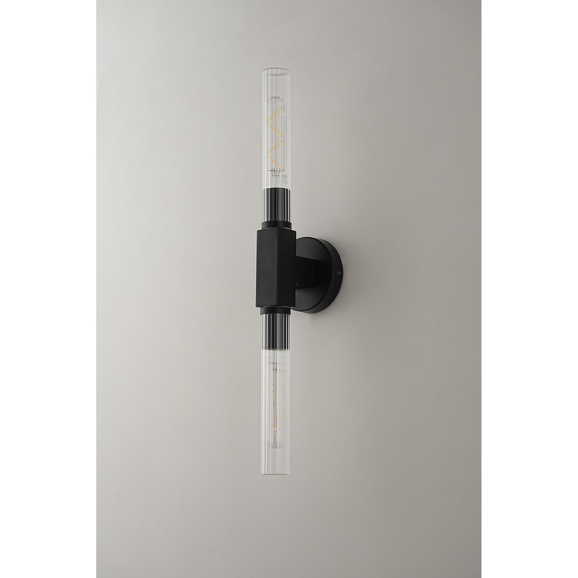 Fabula Beech Tree 2 Light Flush Light - Satin Black - IP44