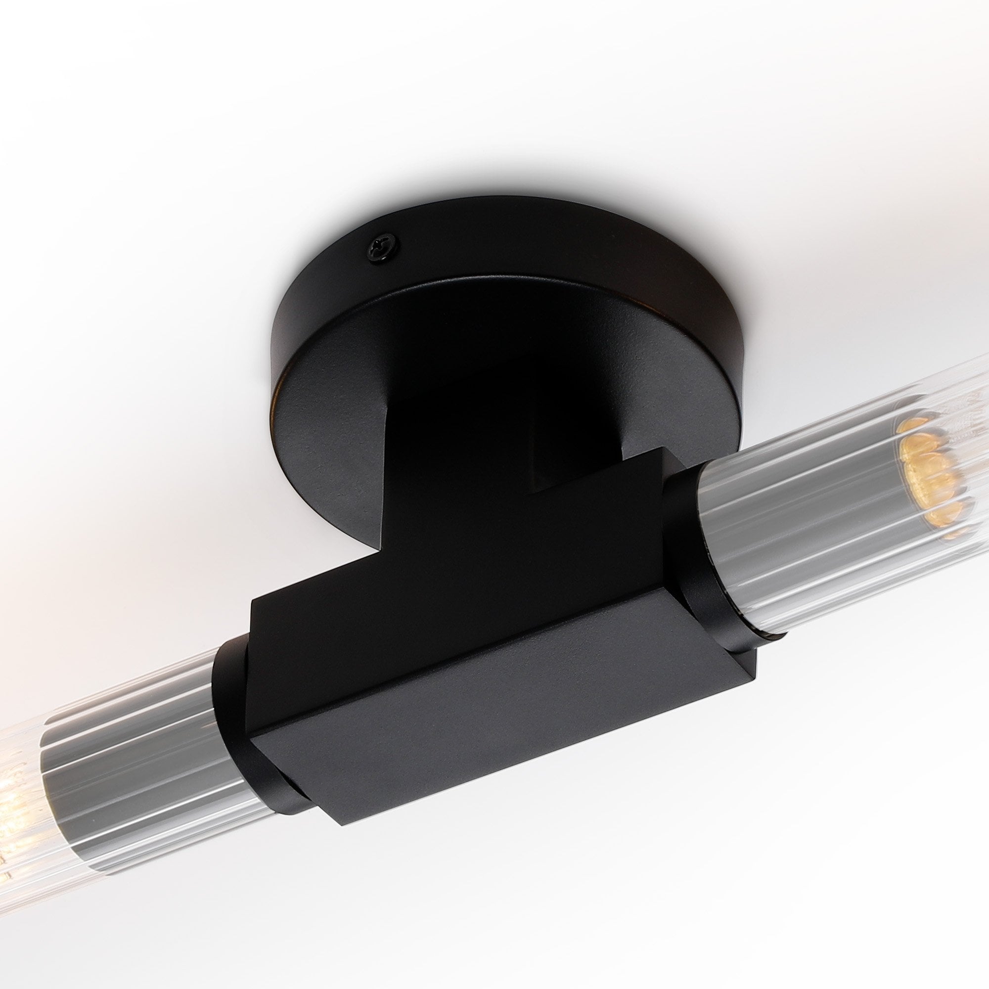 Fabula Beech Tree 2 Light Flush Light - Satin Black - IP44