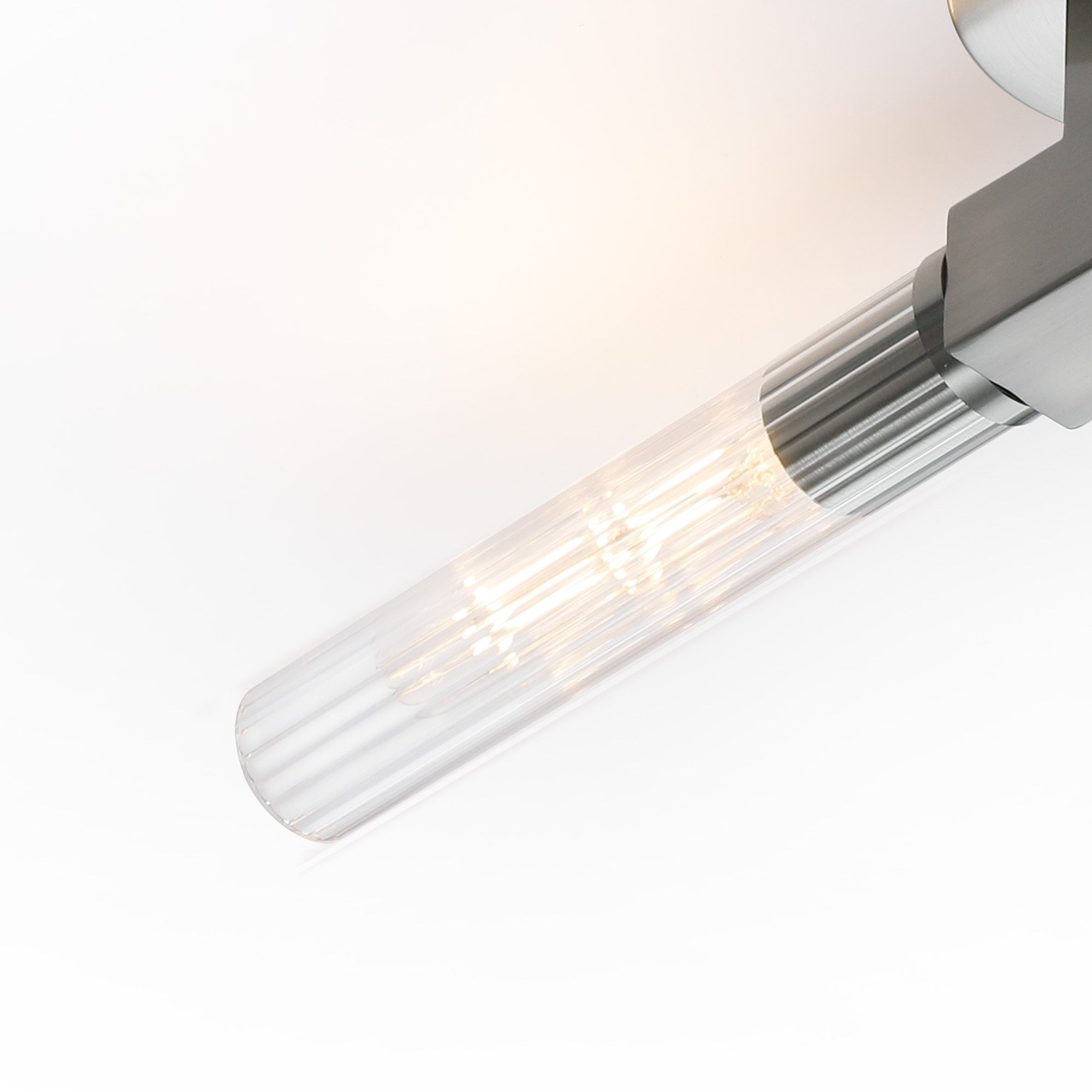 Fabula Beech Tree 2 Light Flush Light - Satin Nickel - IP44