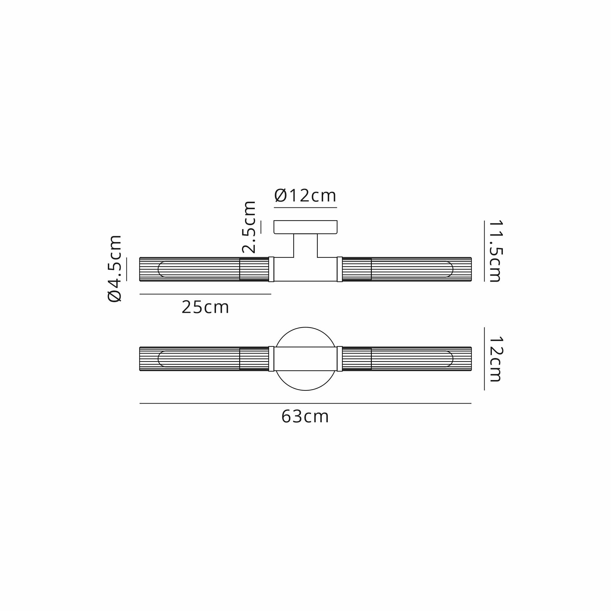 Fabula Beech Tree 2 Light Flush Light - Satin Nickel - IP44