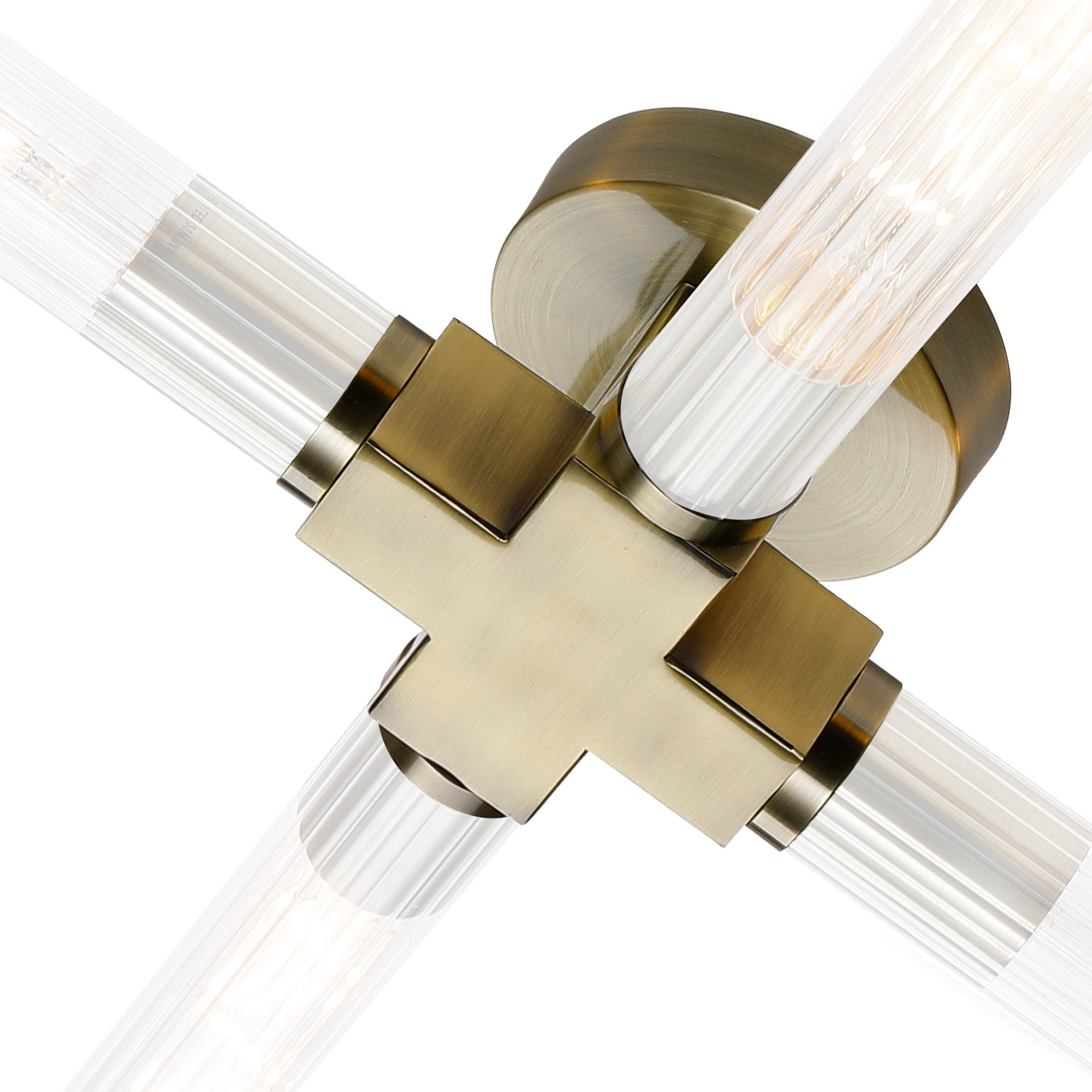 Fabula Beech Tree 4 Light Flush Light - Antique Brass - IP44