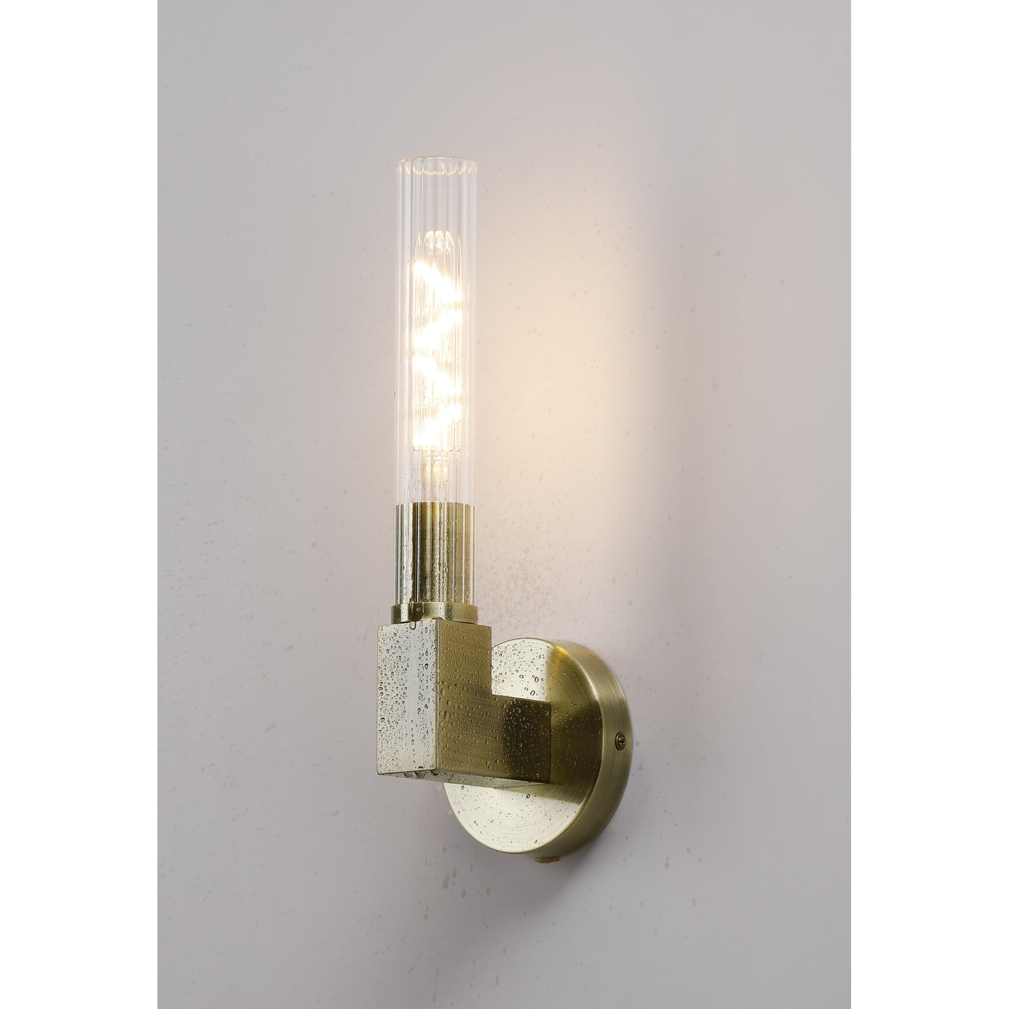 Fabula Beech Tree Single Wall Light - Antique Brass - IP44