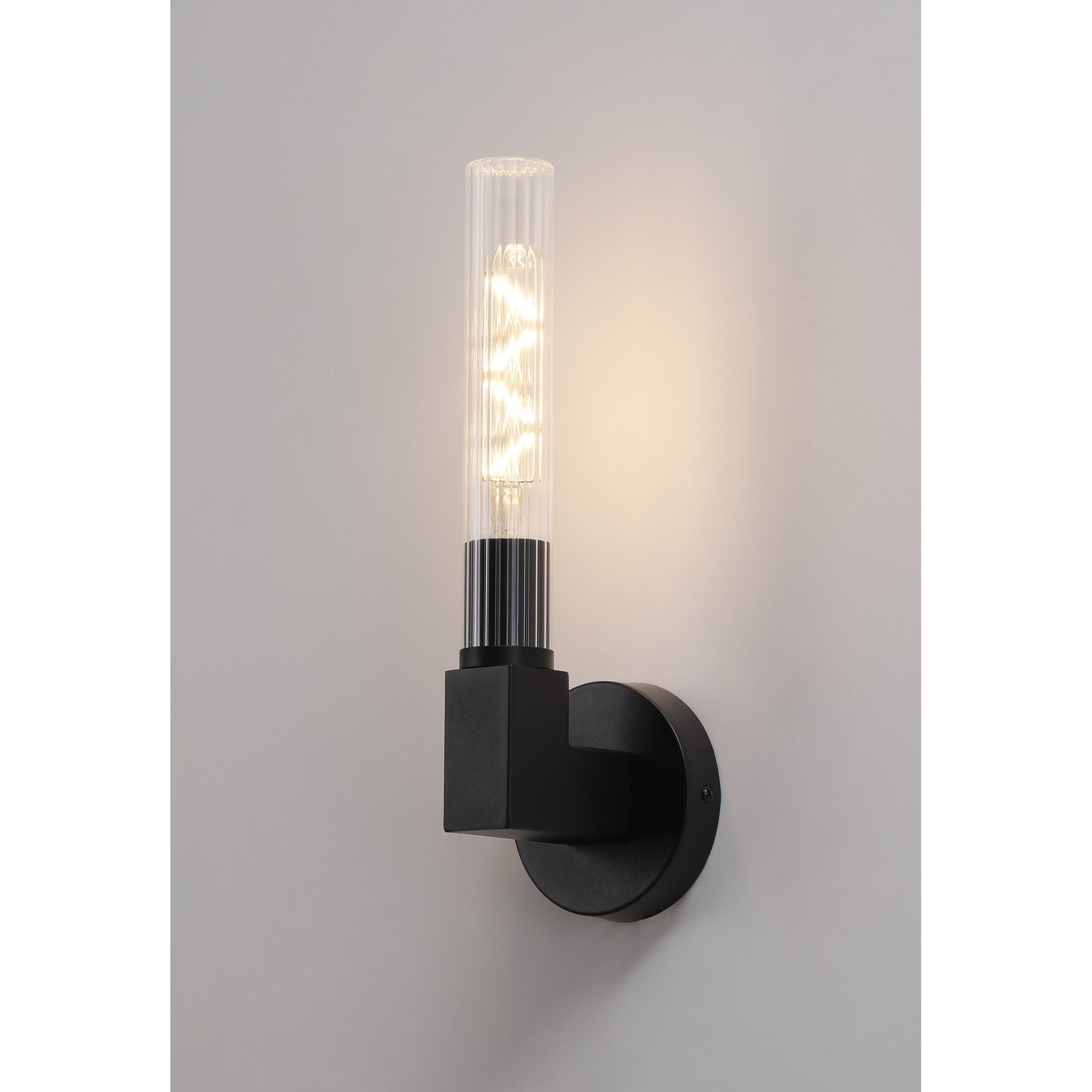 Fabula Beech Tree Single Wall Light - Satin Black - IP44