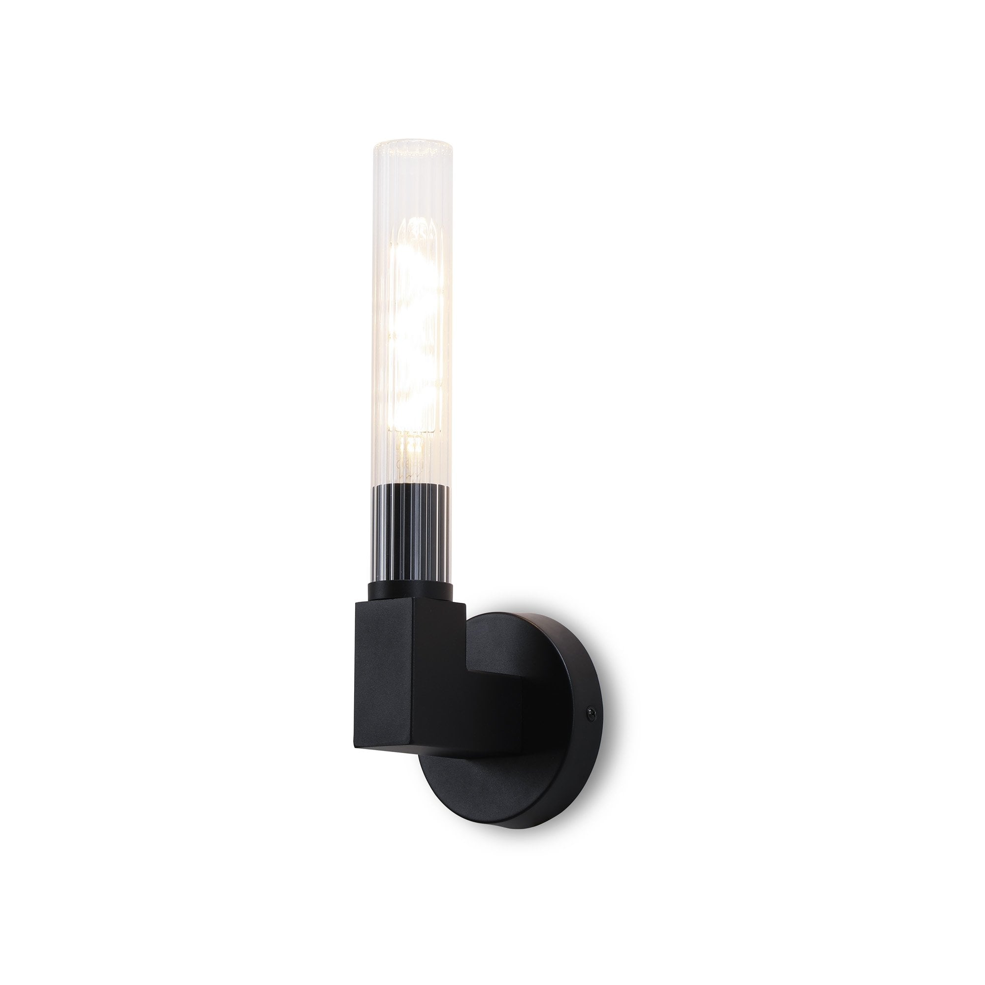 Fabula Beech Tree Single Wall Light - Satin Black - IP44