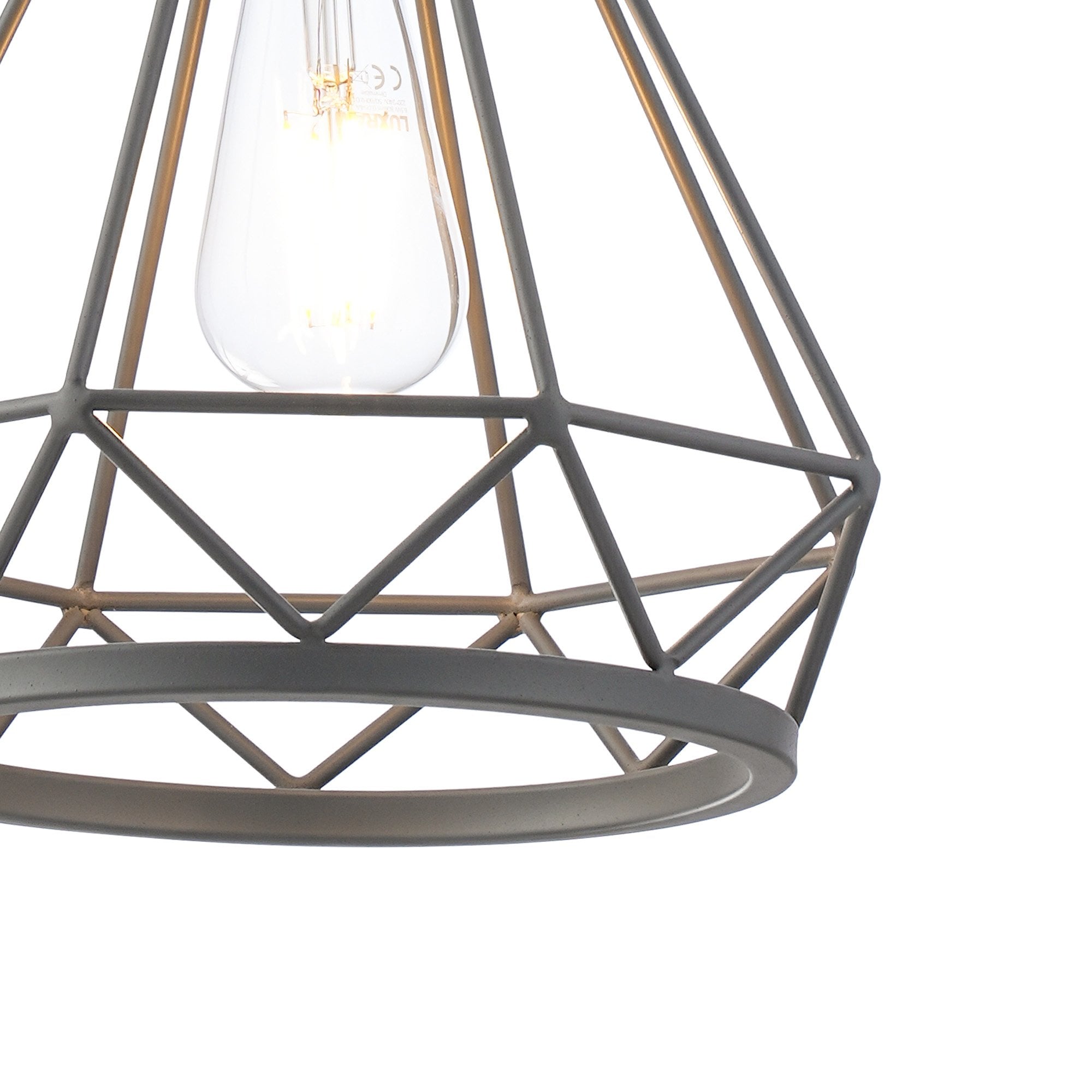Fabula Beverley Small Diamond Pendant - Matt Grey